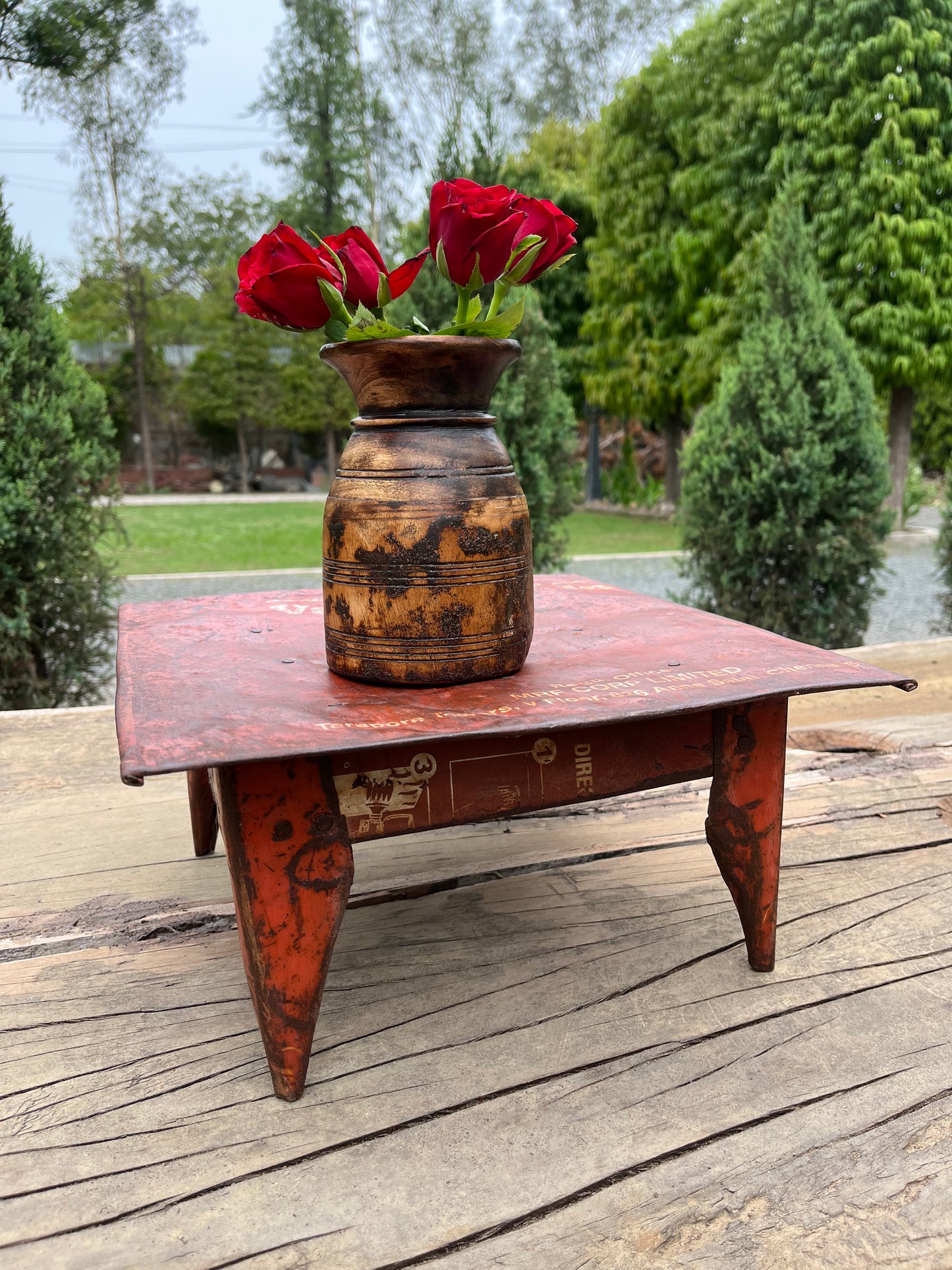 Vintage Iron Chowki Stool