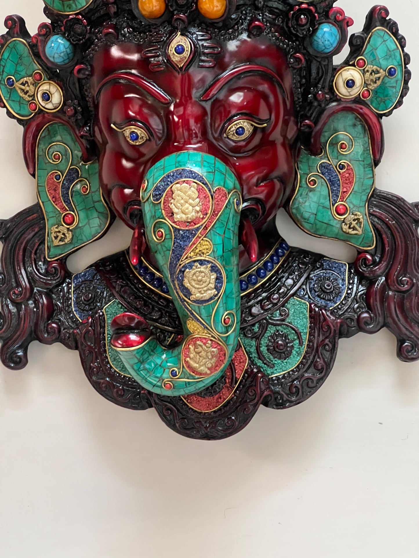 Lord Ganesha Turquoise Stone Mask