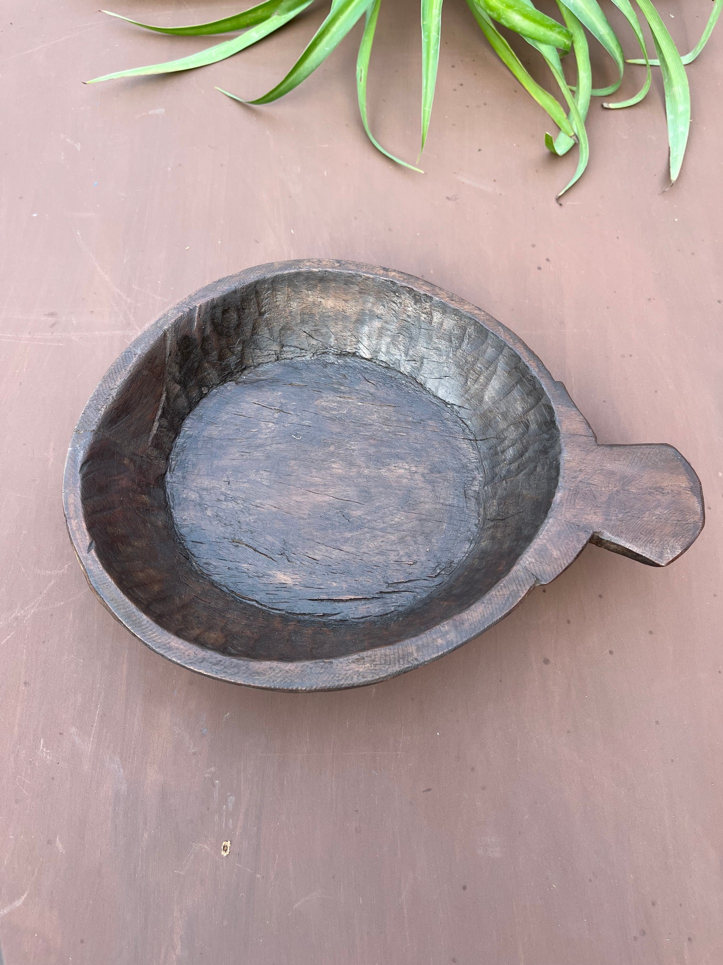 Wooden Vintage Serving Plate With Handle
