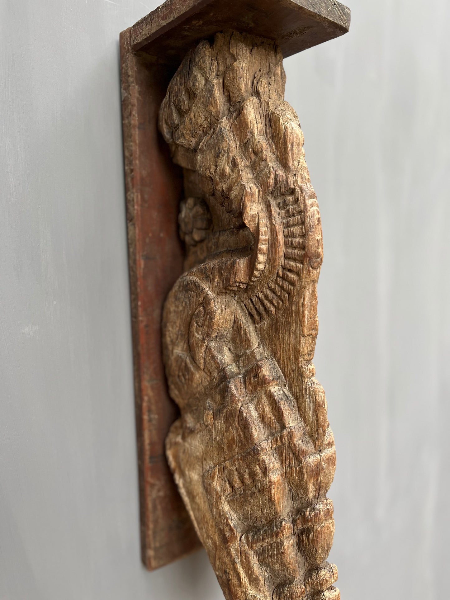 Vintage Hand Carved Wall Bracket