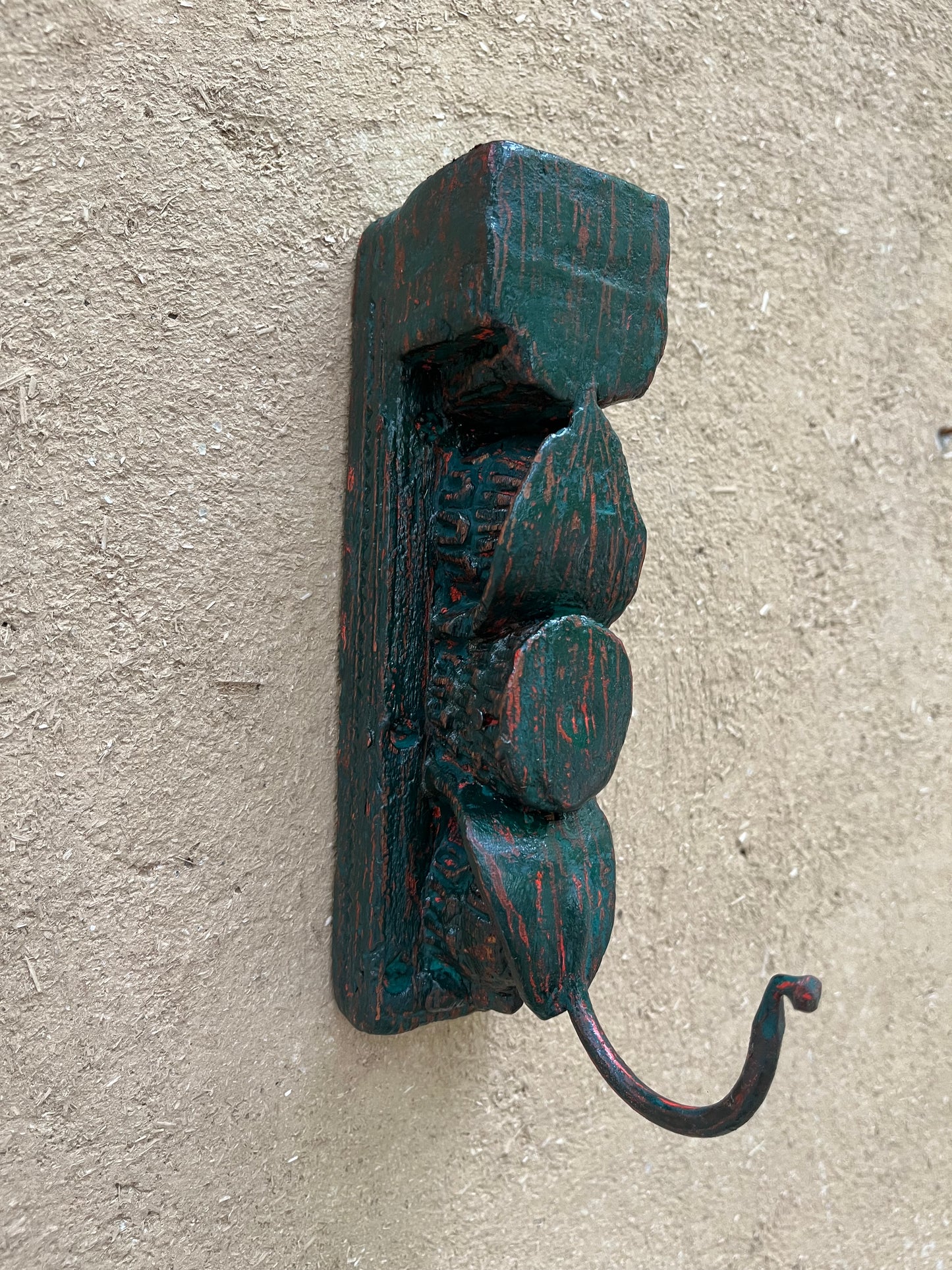 Green Carved Hook