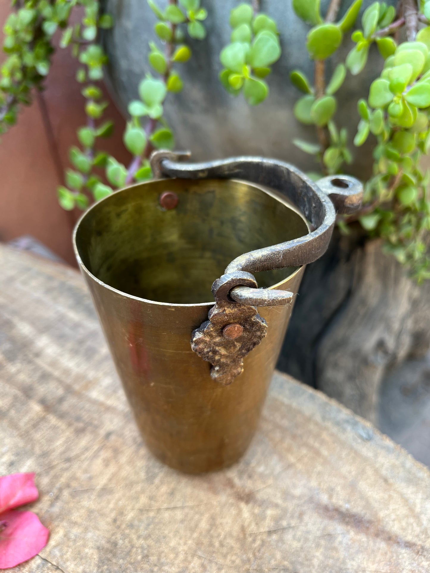 Golden Vintage Brass Glass Hanging Handle