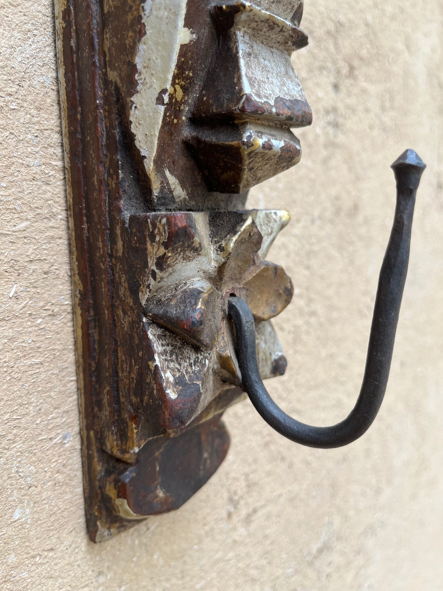 Wood Old Distressed Wall Hook