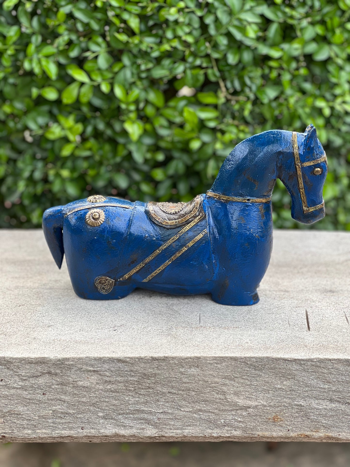 Blue Hand Painted Horse