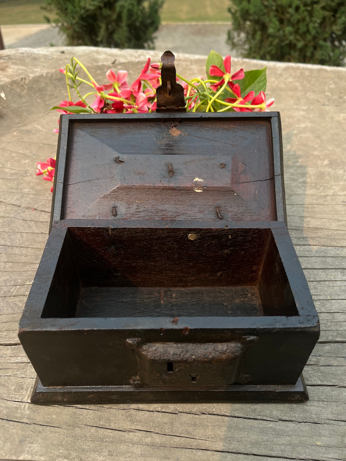 Vintage wood Cash Box