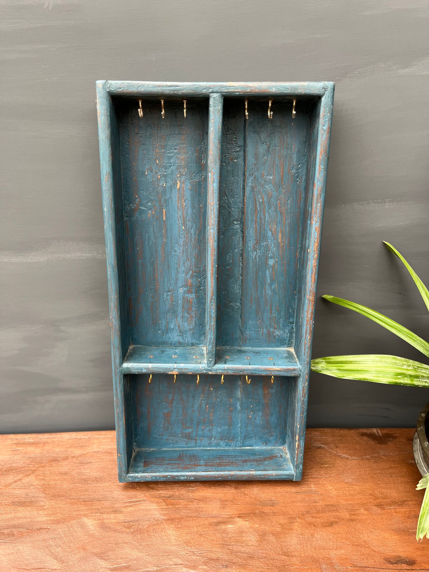 Wooden Jewellery Wall Shelf