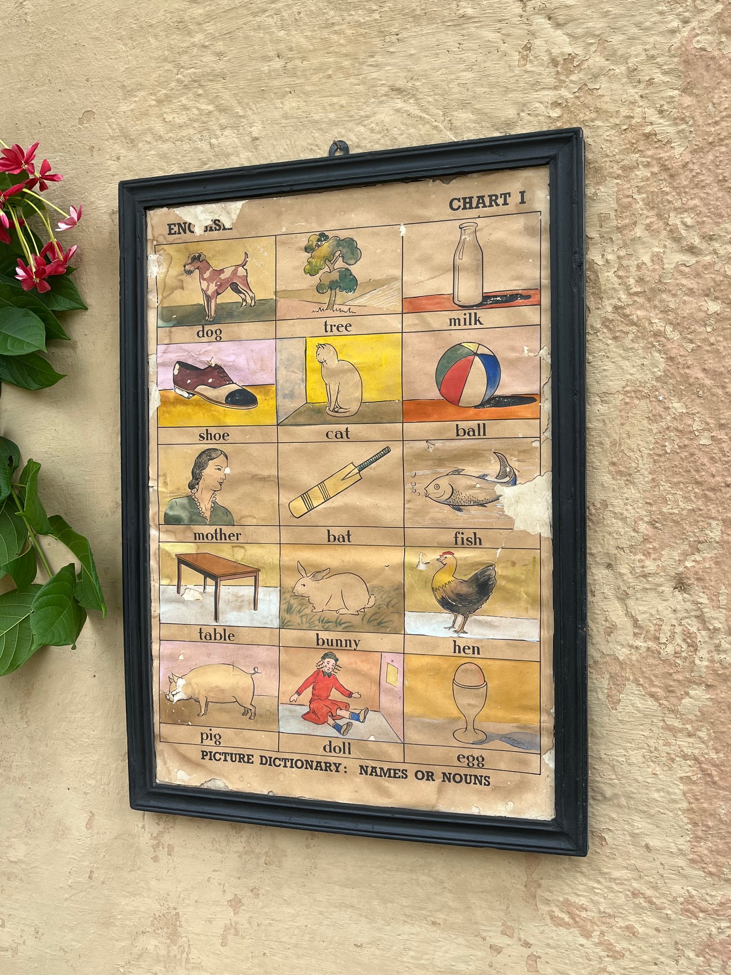 Old Alphabet Chart Frame