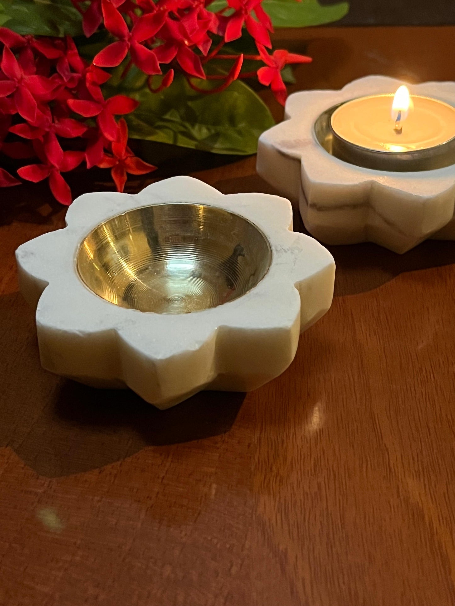Marble Diya Set Of 2