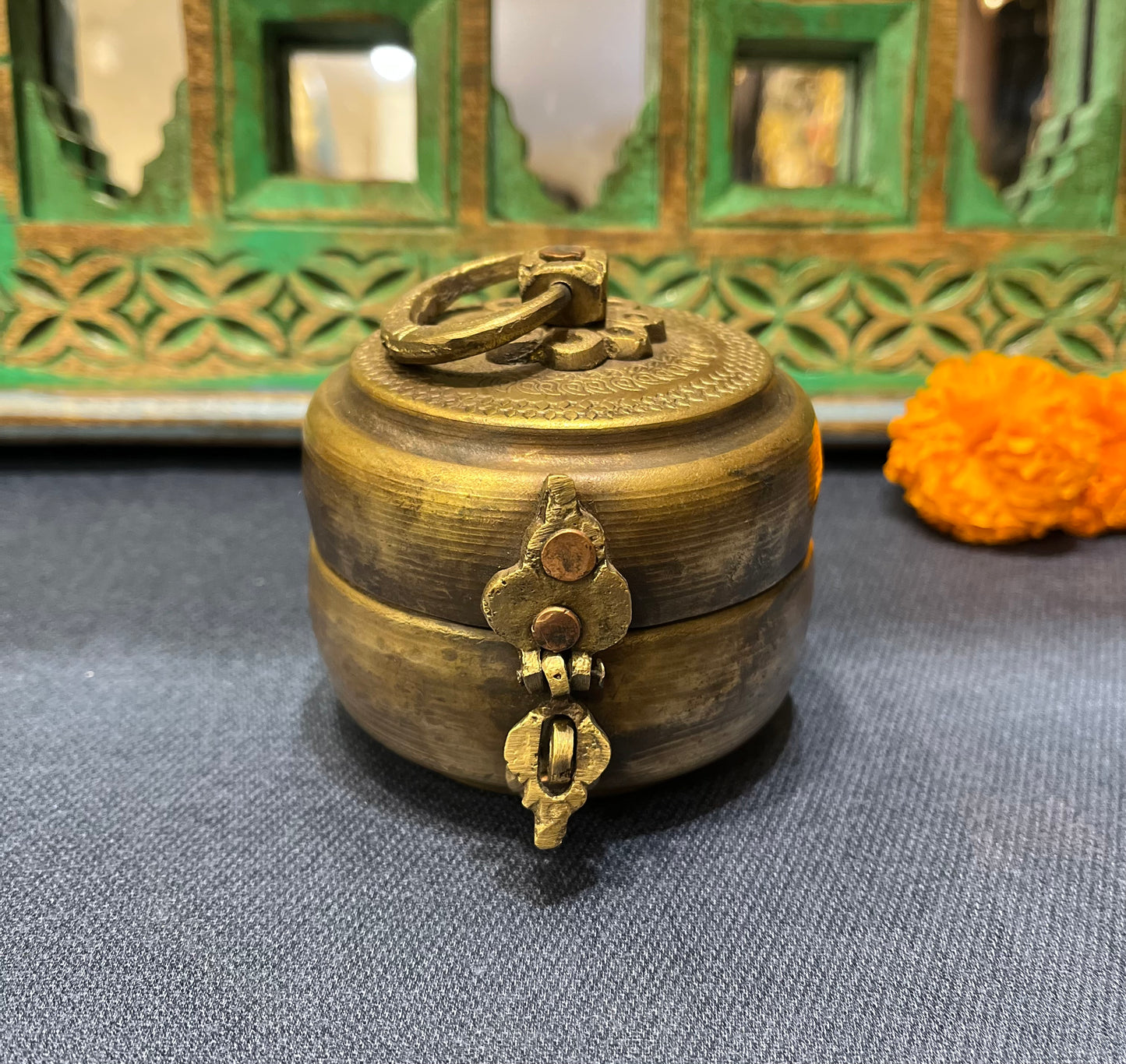 Vintage Brass Paan/Jewellery Box