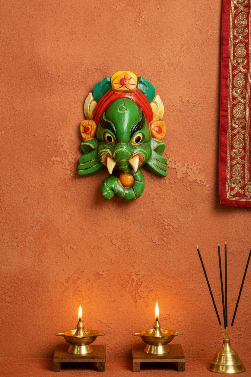 Green Ganesha Mask