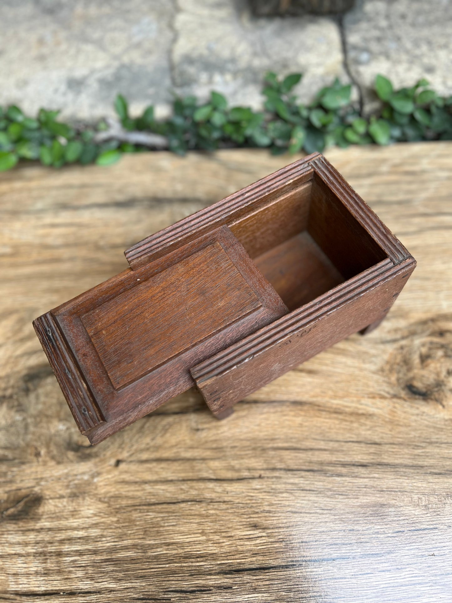 Vintage wooden Sliding Box
