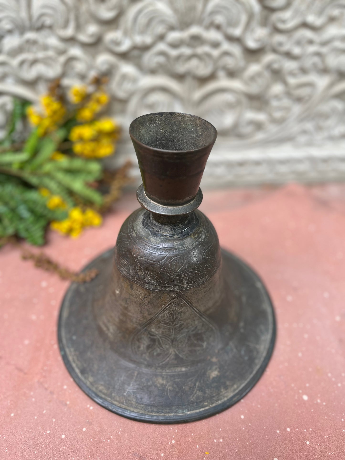Old Bidri-work Hookah Base