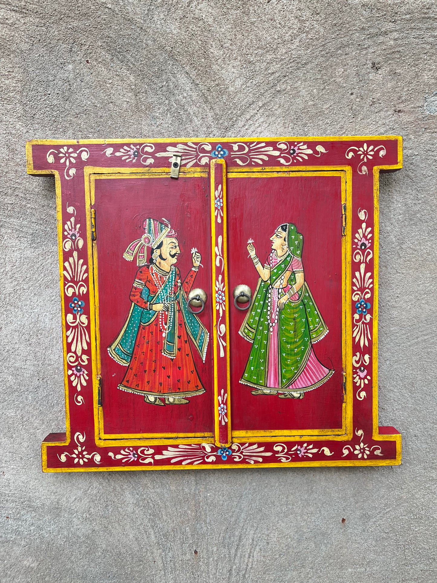 Hand Painted Jhrokha Mirror