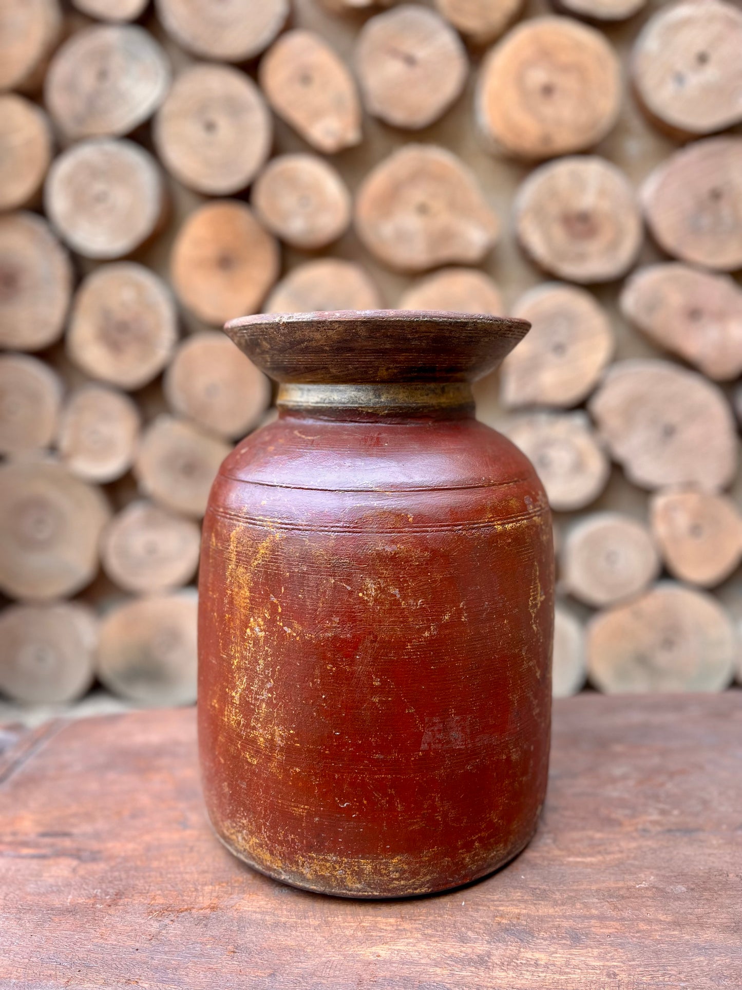 Wood Old FlowerPot