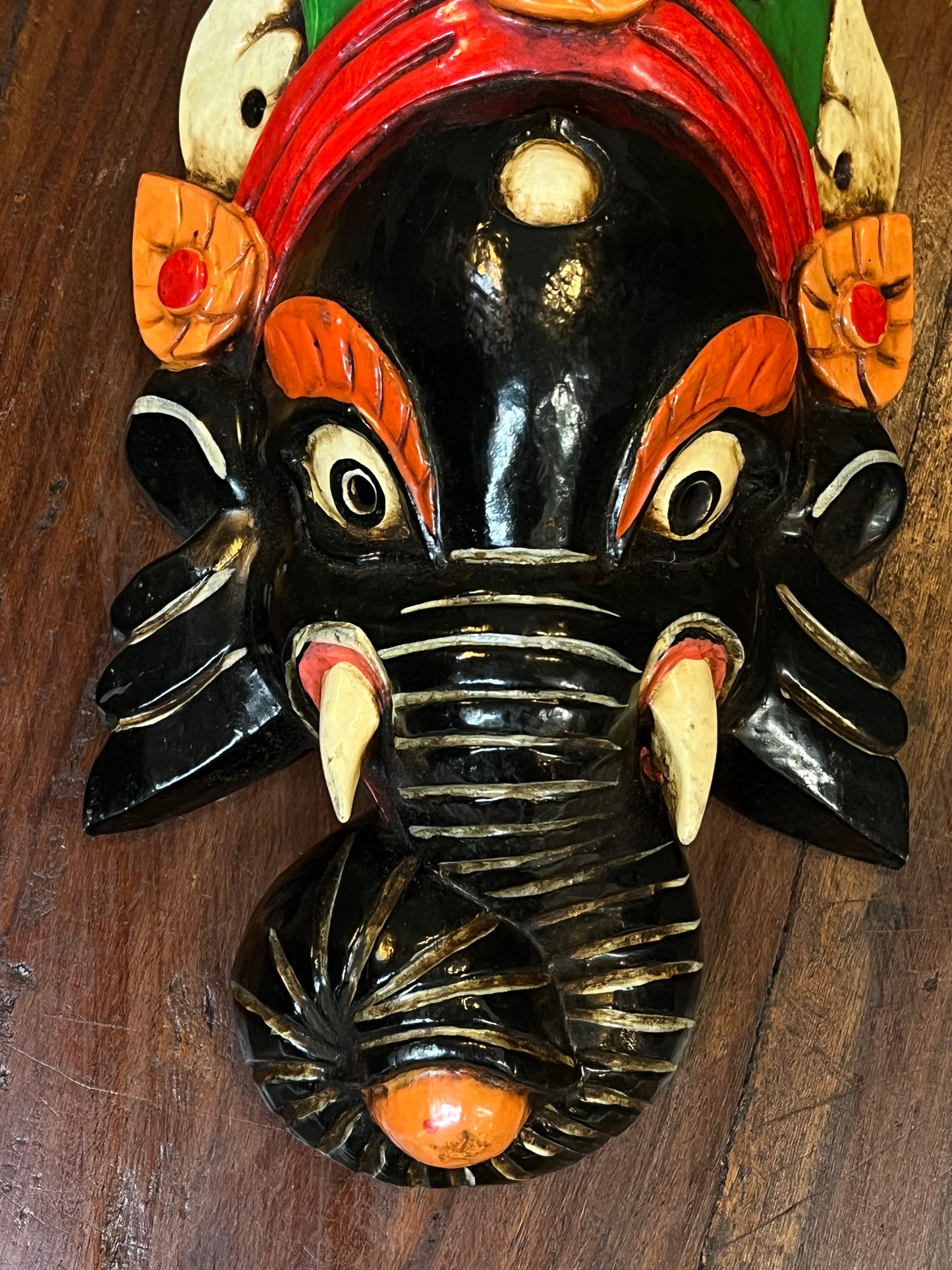 Wood Ganesha Black mask