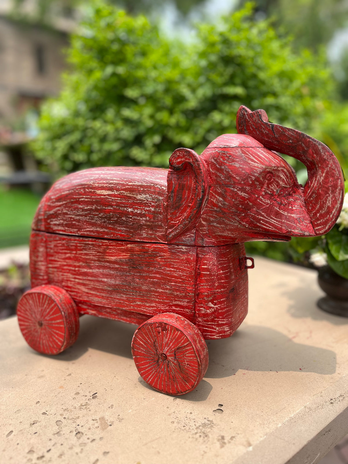 Hand Painted Elephant Box Wheels