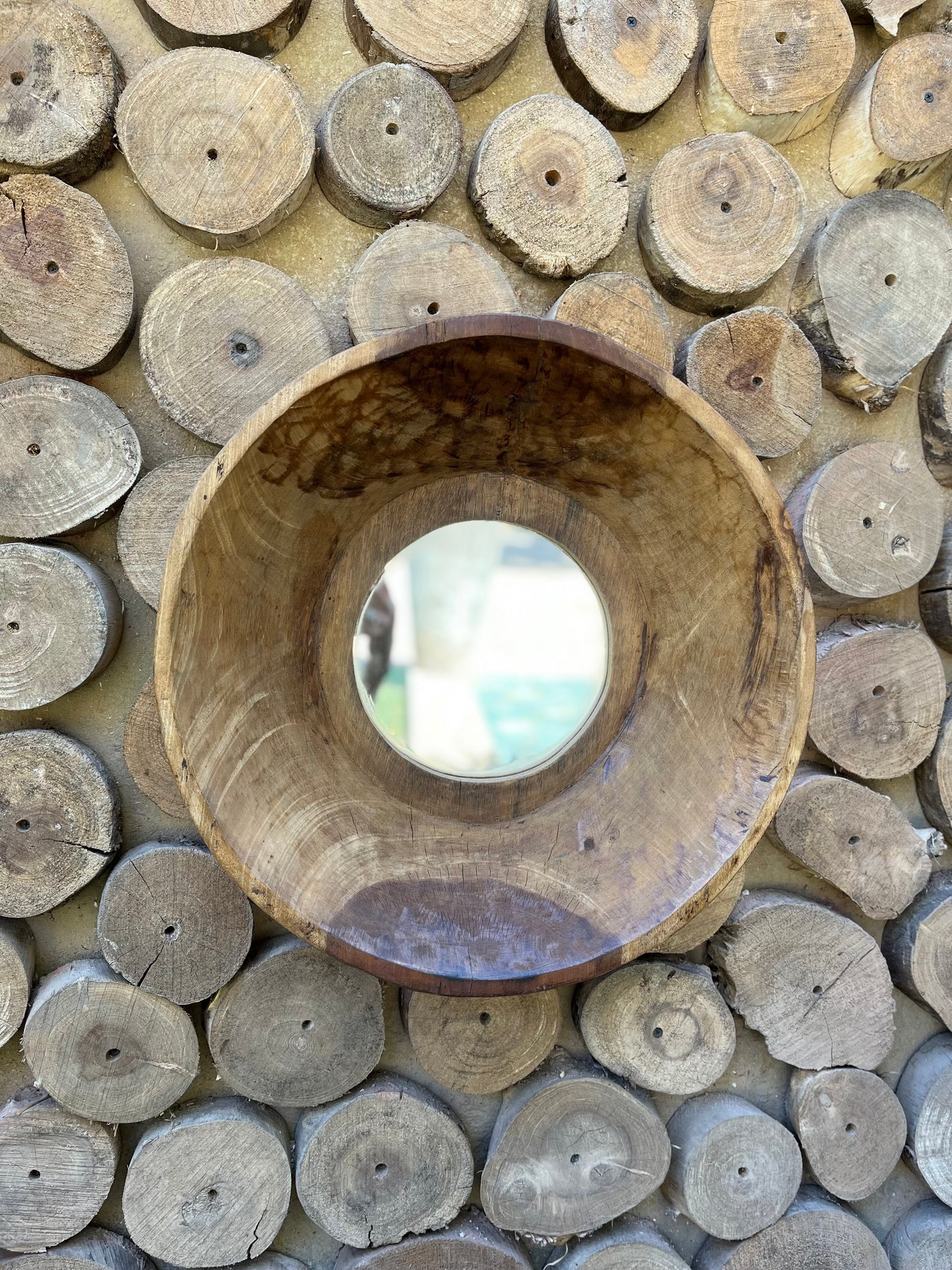 Vintage Designer Round Plate Mirror