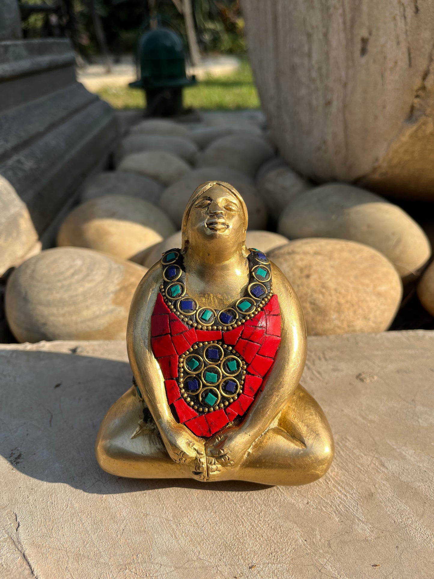 Baddha Konasana Brass Yogasana Lady