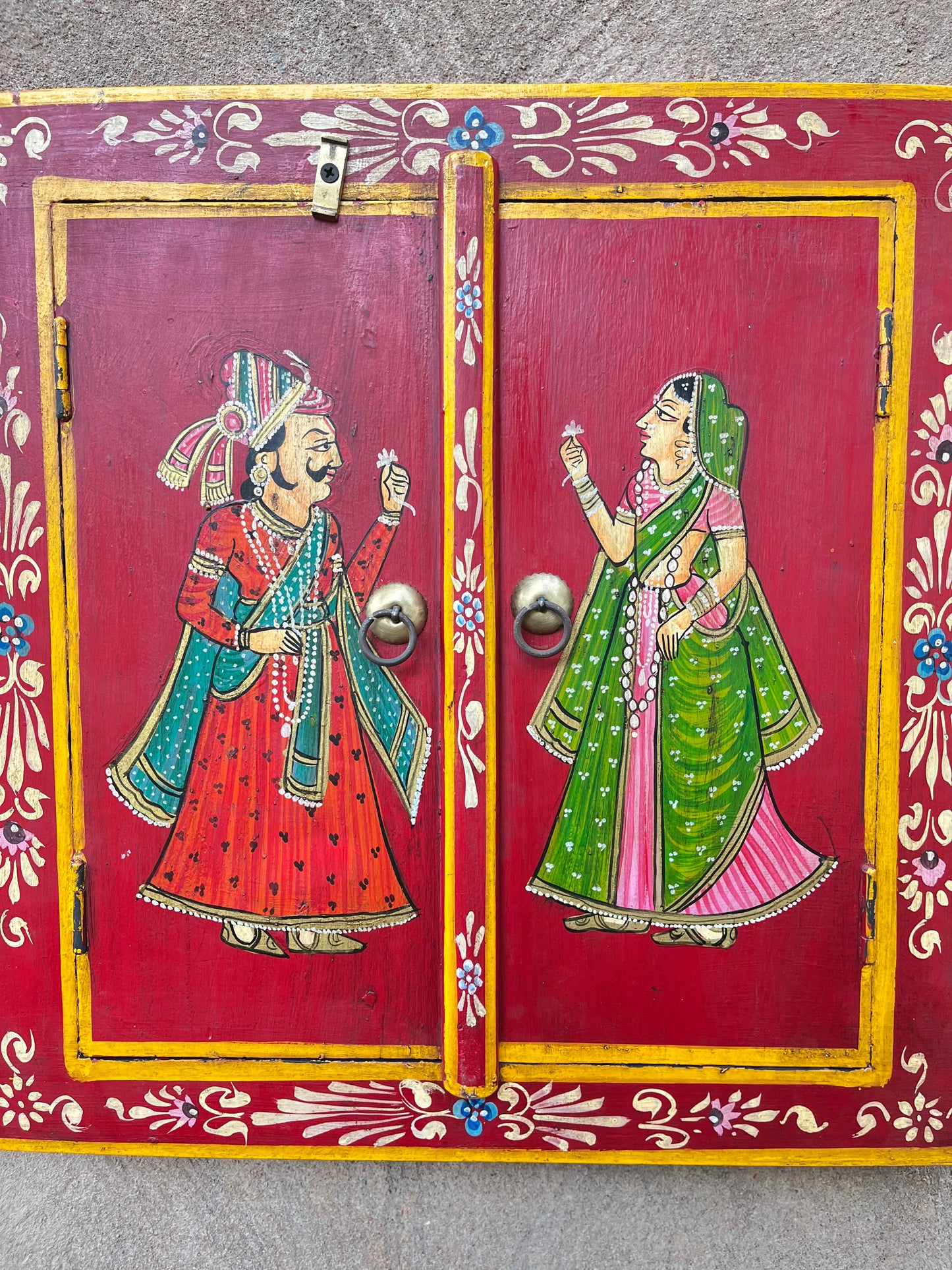 Hand Painted Jhrokha Mirror