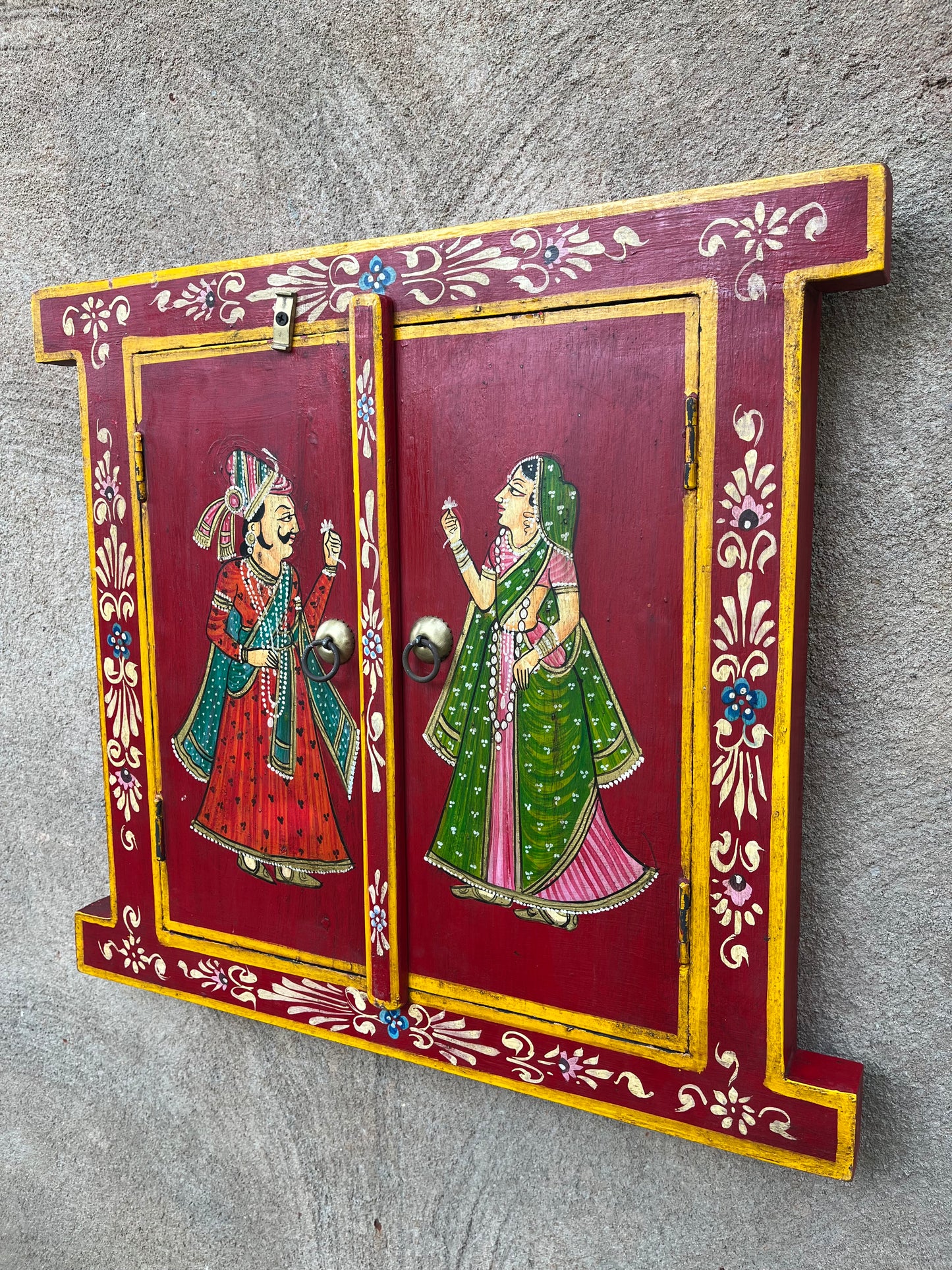 Hand Painted Jhrokha Mirror