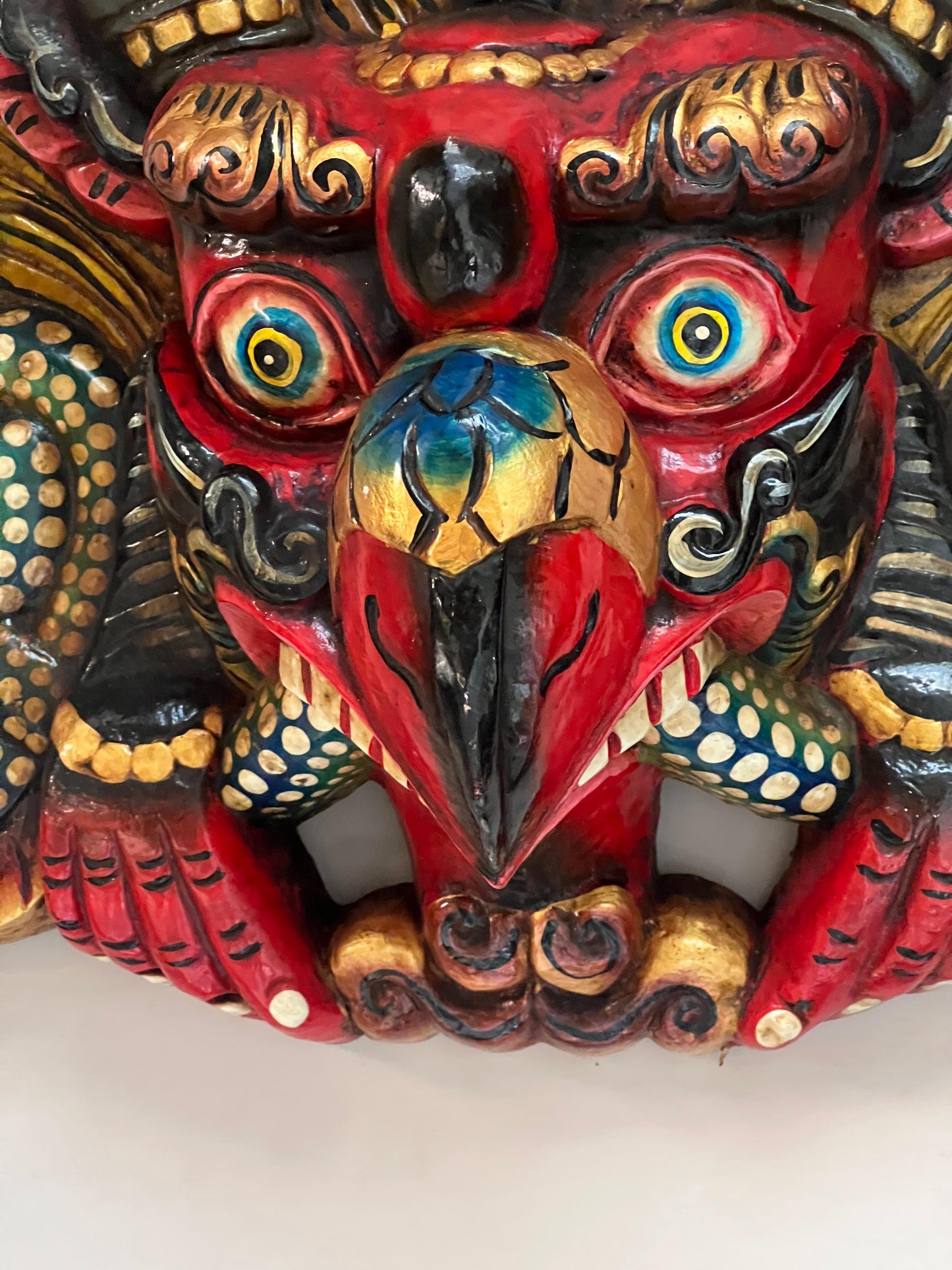 Wooden Printed Garud Mask