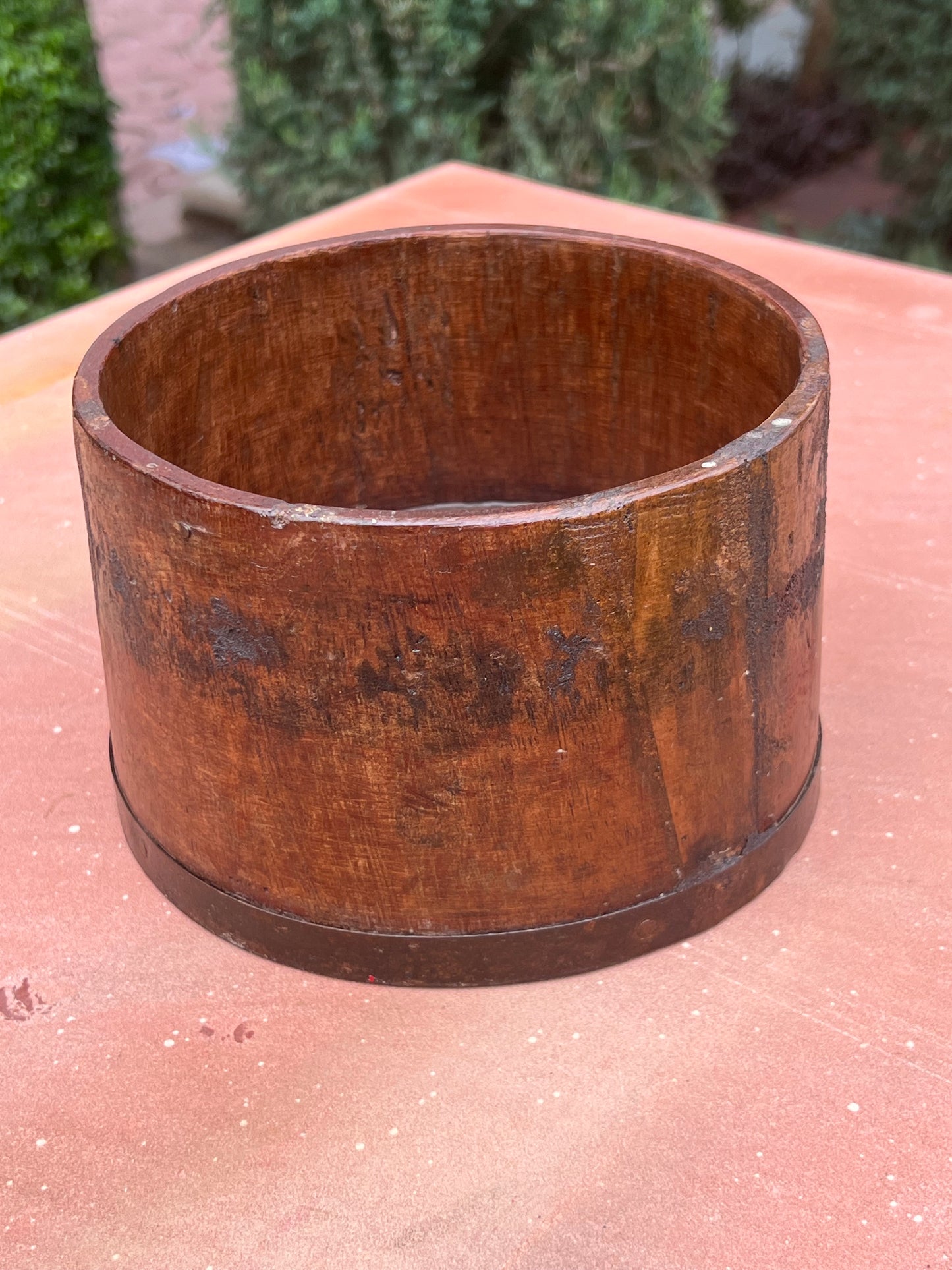 Wood Old Flower Pot