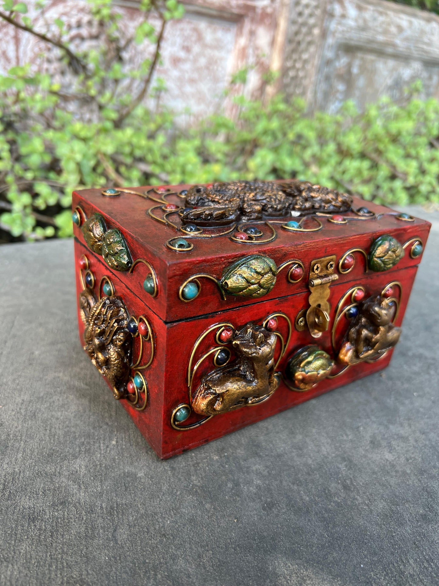 Dragon Design Carved Box