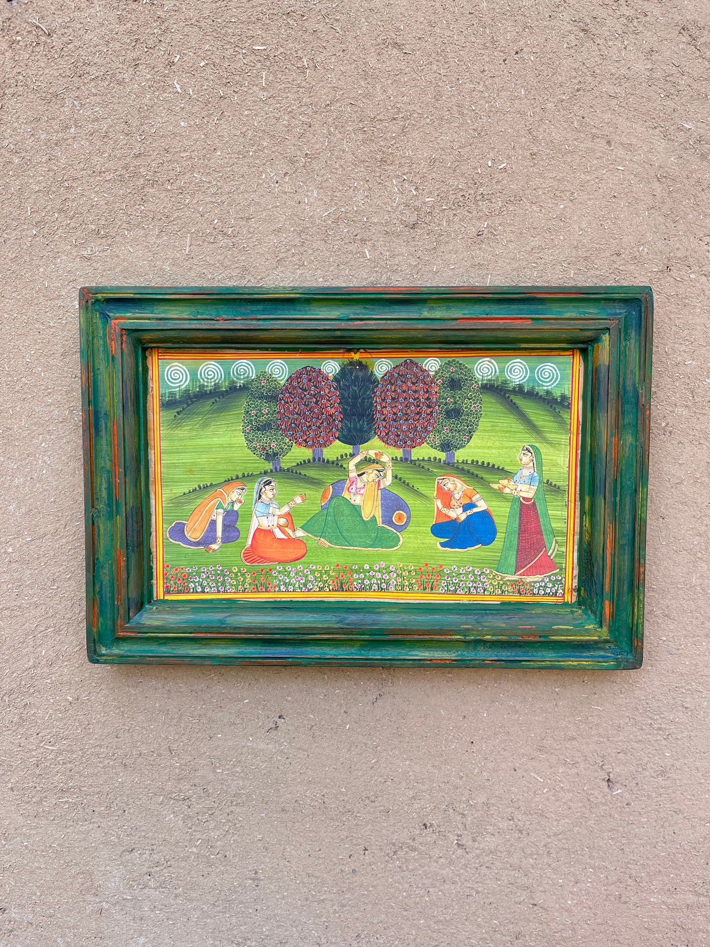 Vintage Wood Rangini Painting