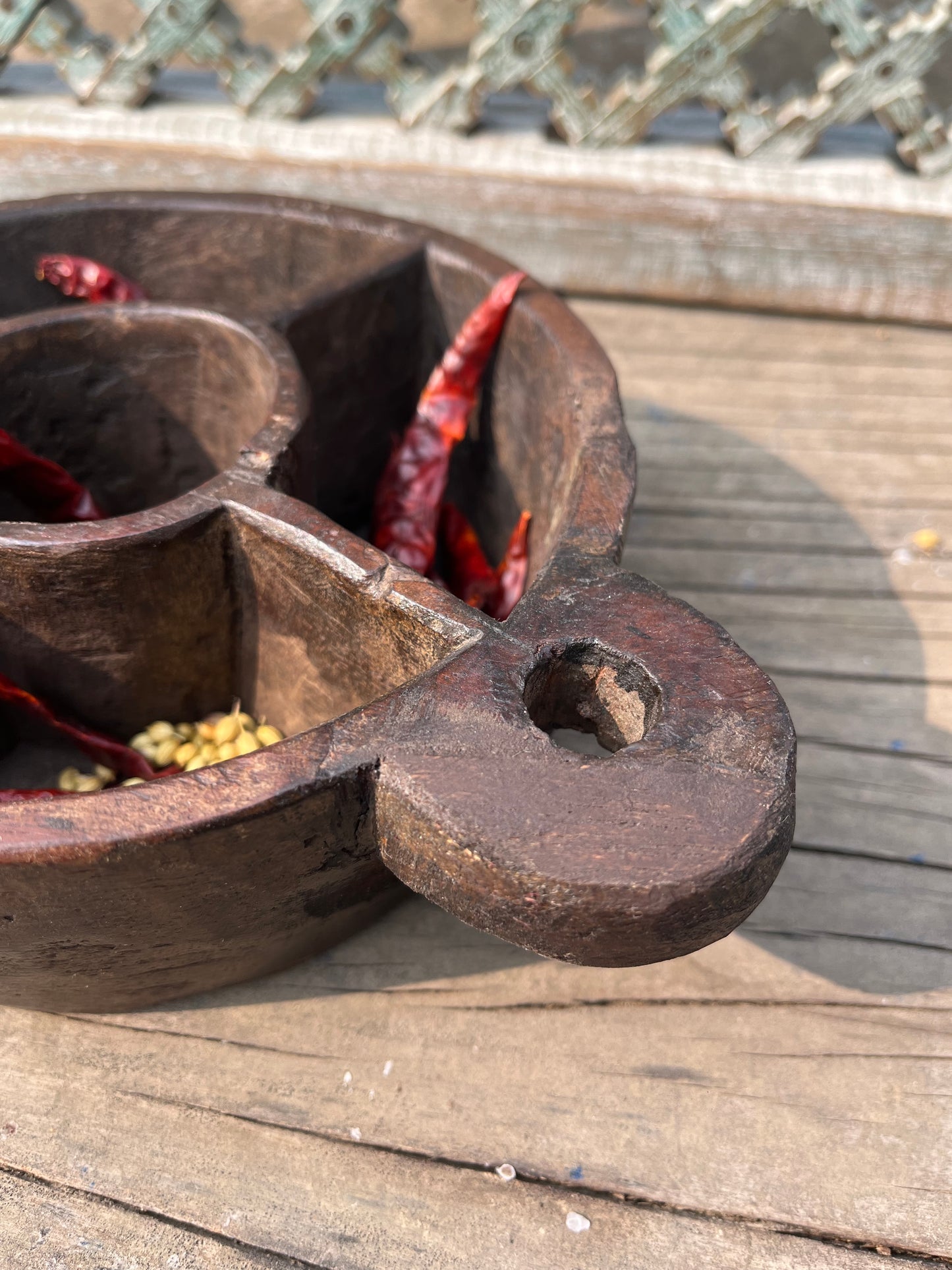 Old Wood Open Spice Box