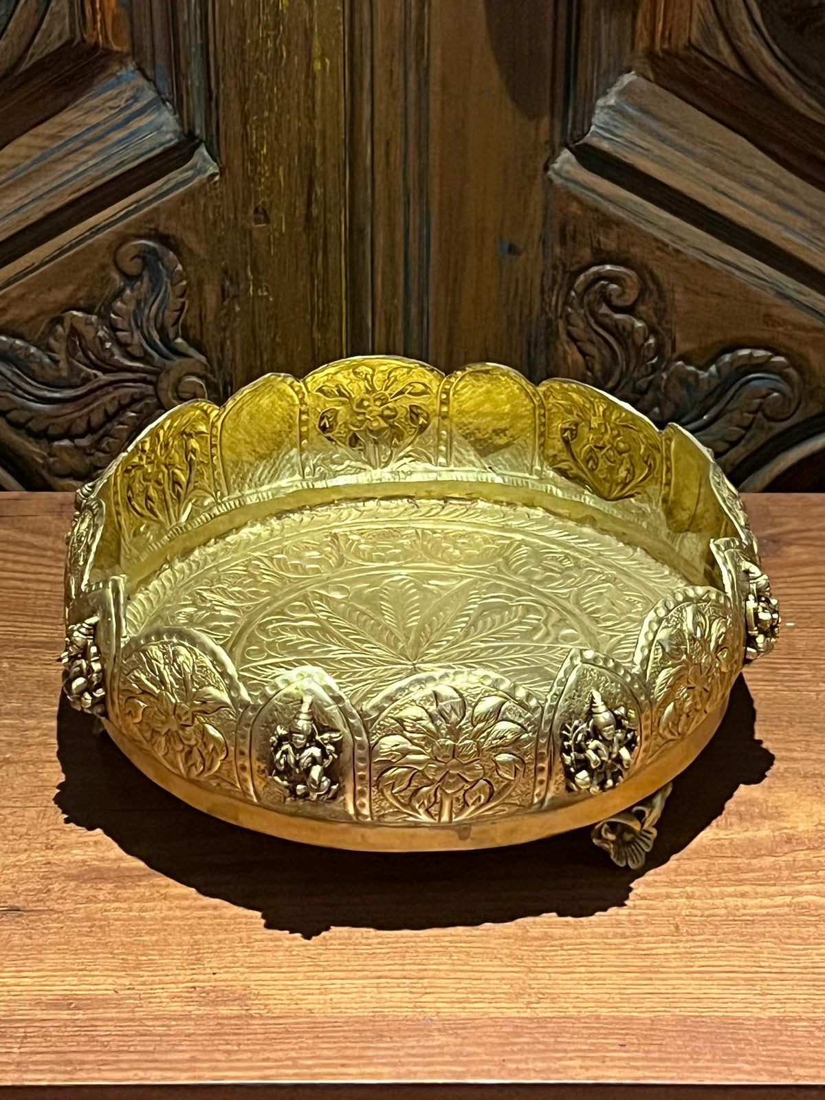 Brass Sheet Asth Laxmi Urli Planter