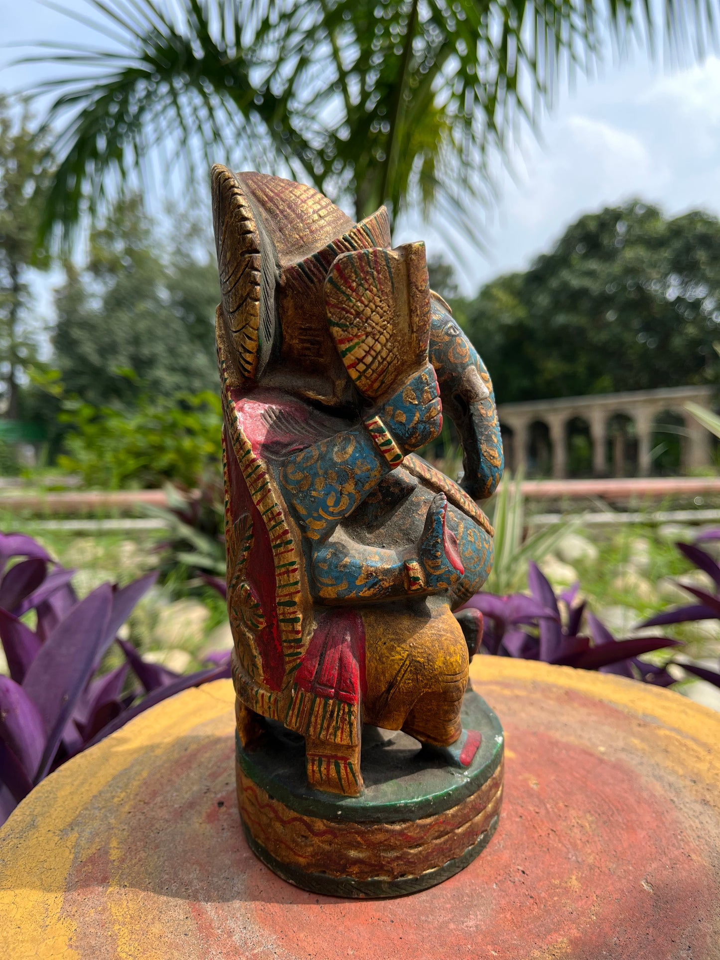 Wooden Hand-painted Lord Ganesha