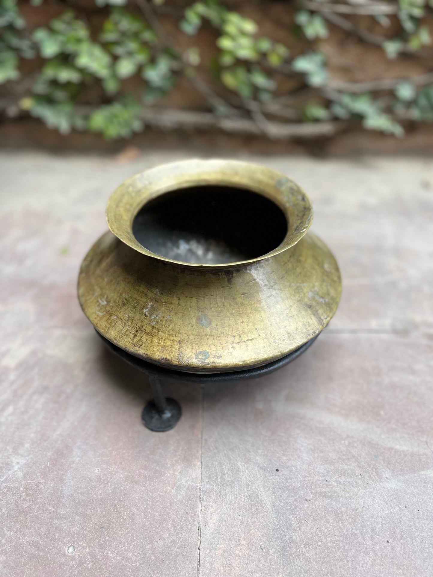Vintage Round Brass Matka