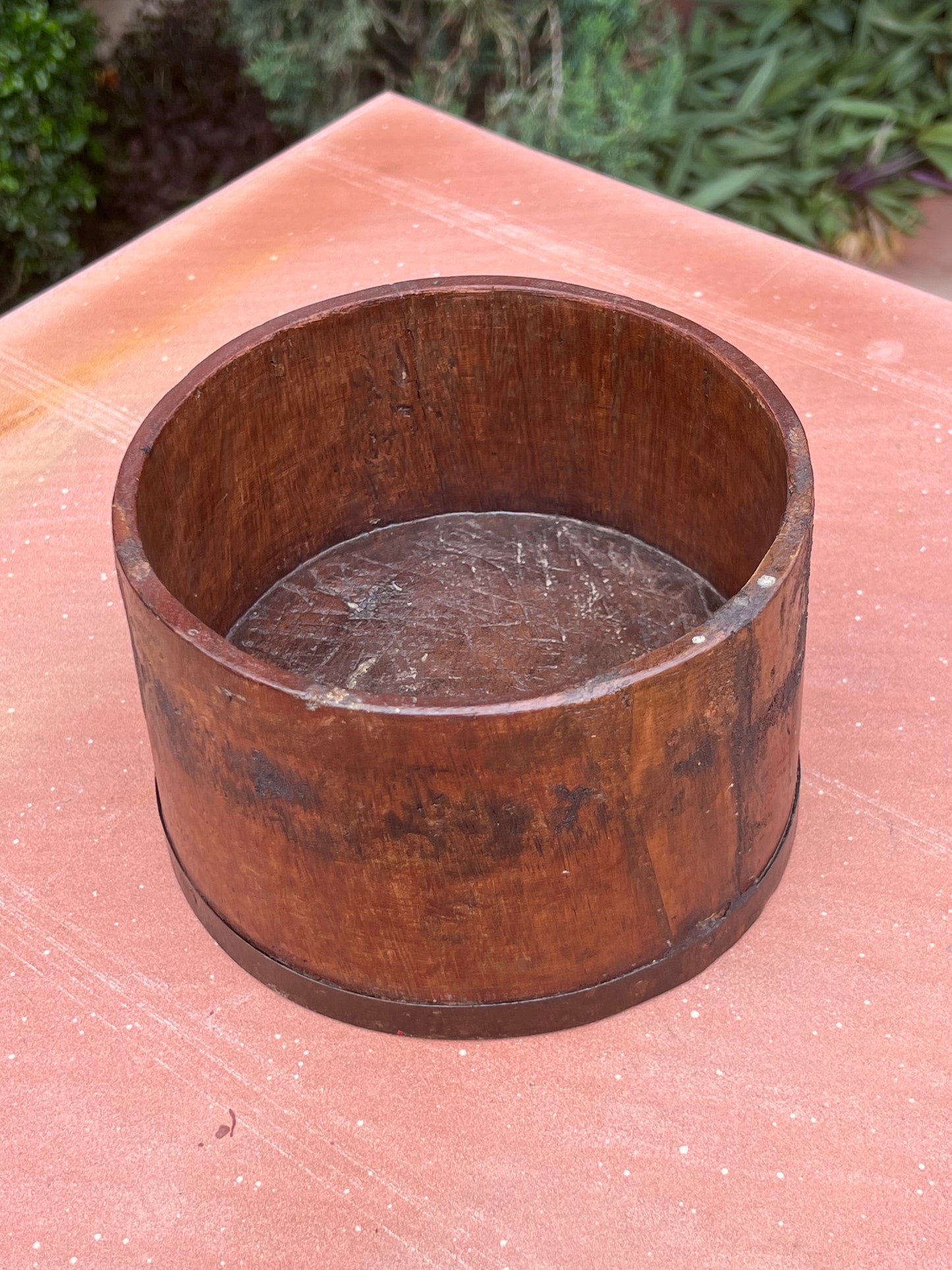 Wood Old Flower Pot
