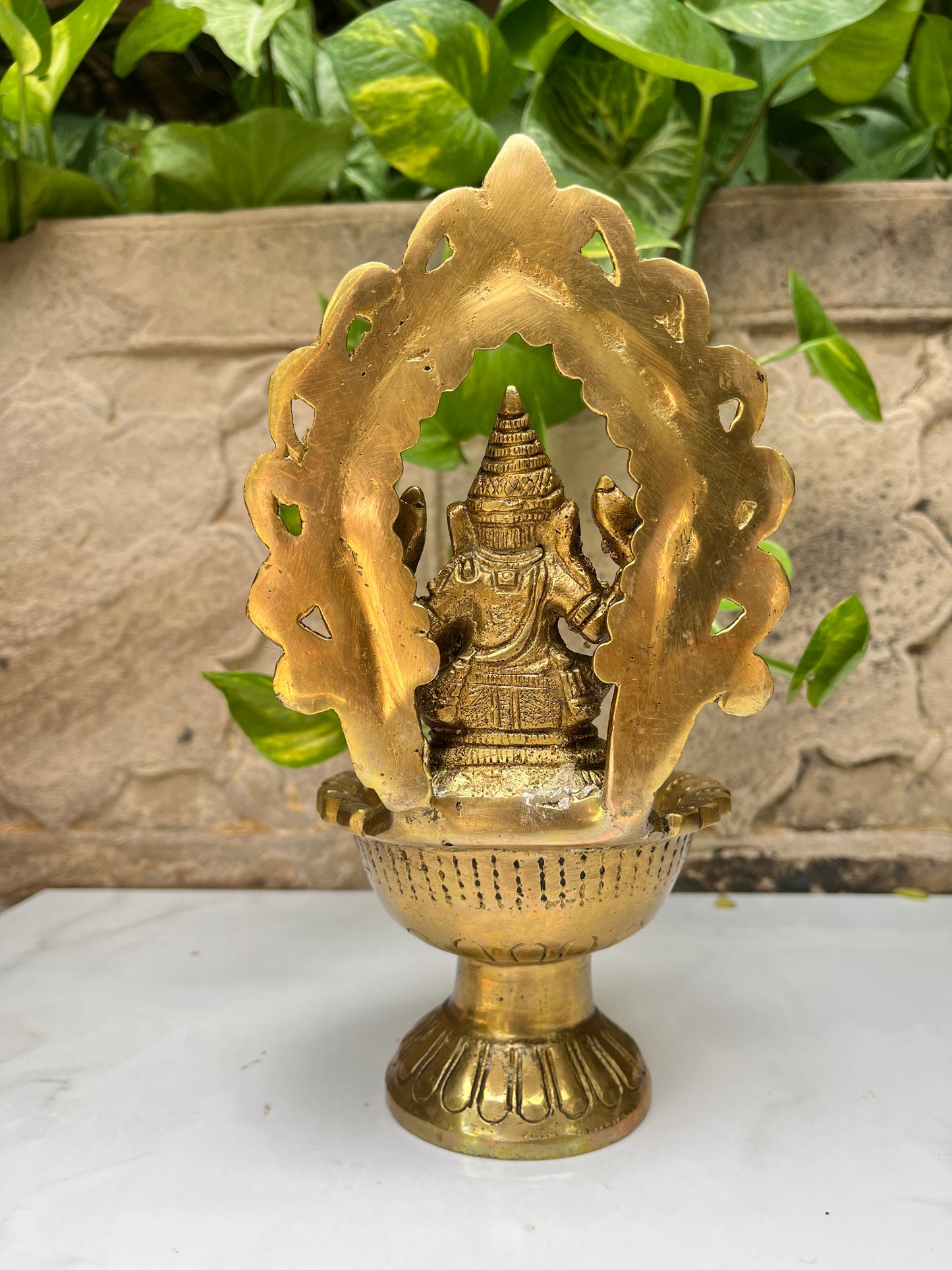 Brass Hand Crafted Ganesha Deepam