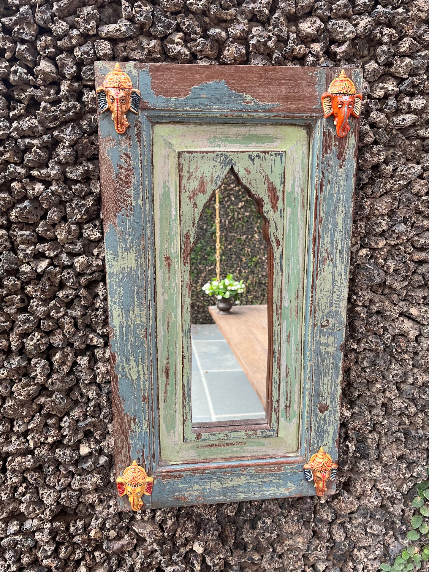 Old Decorative Ganesh Mirror
