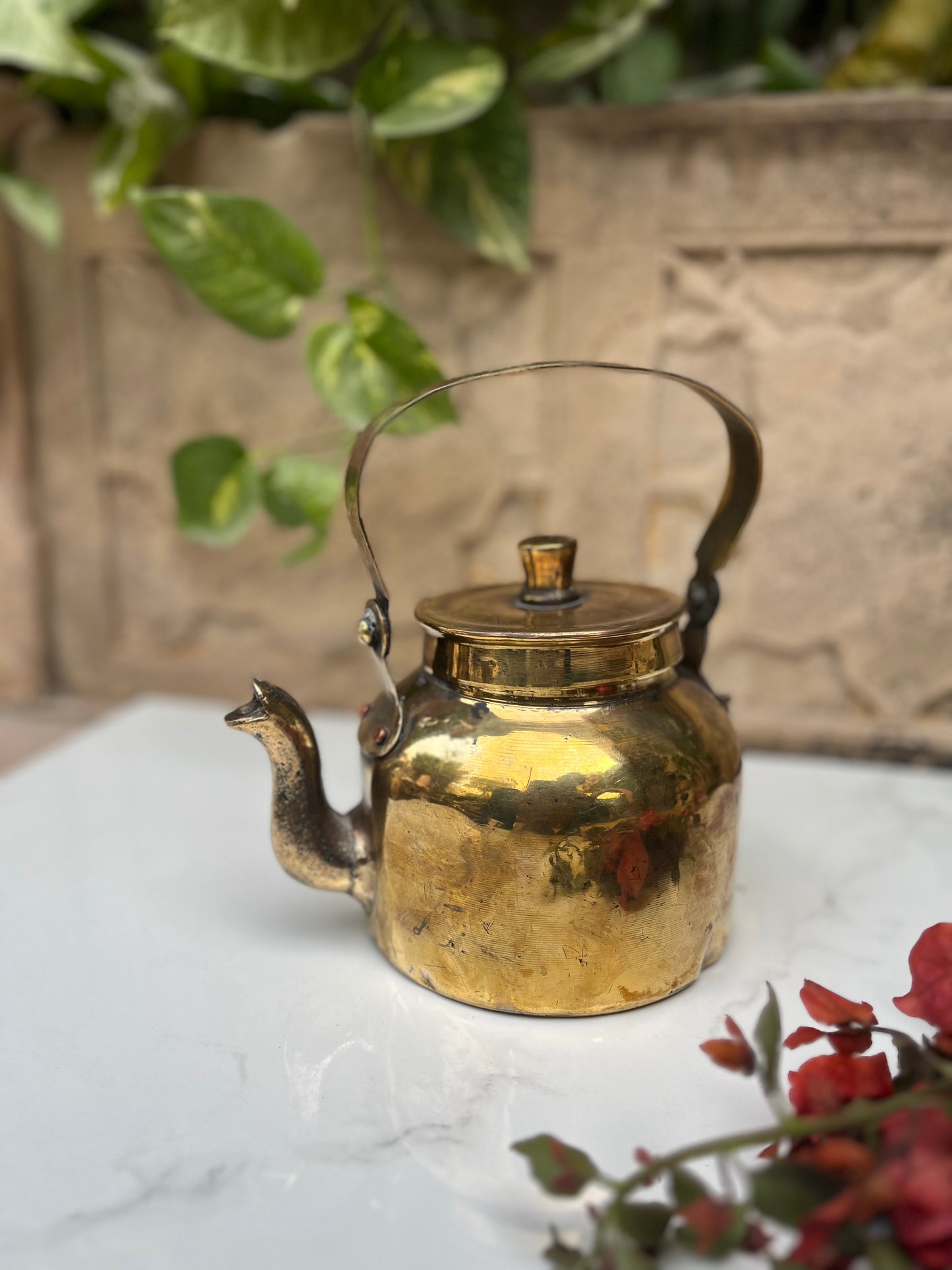 Vintage Brass Tea kettle