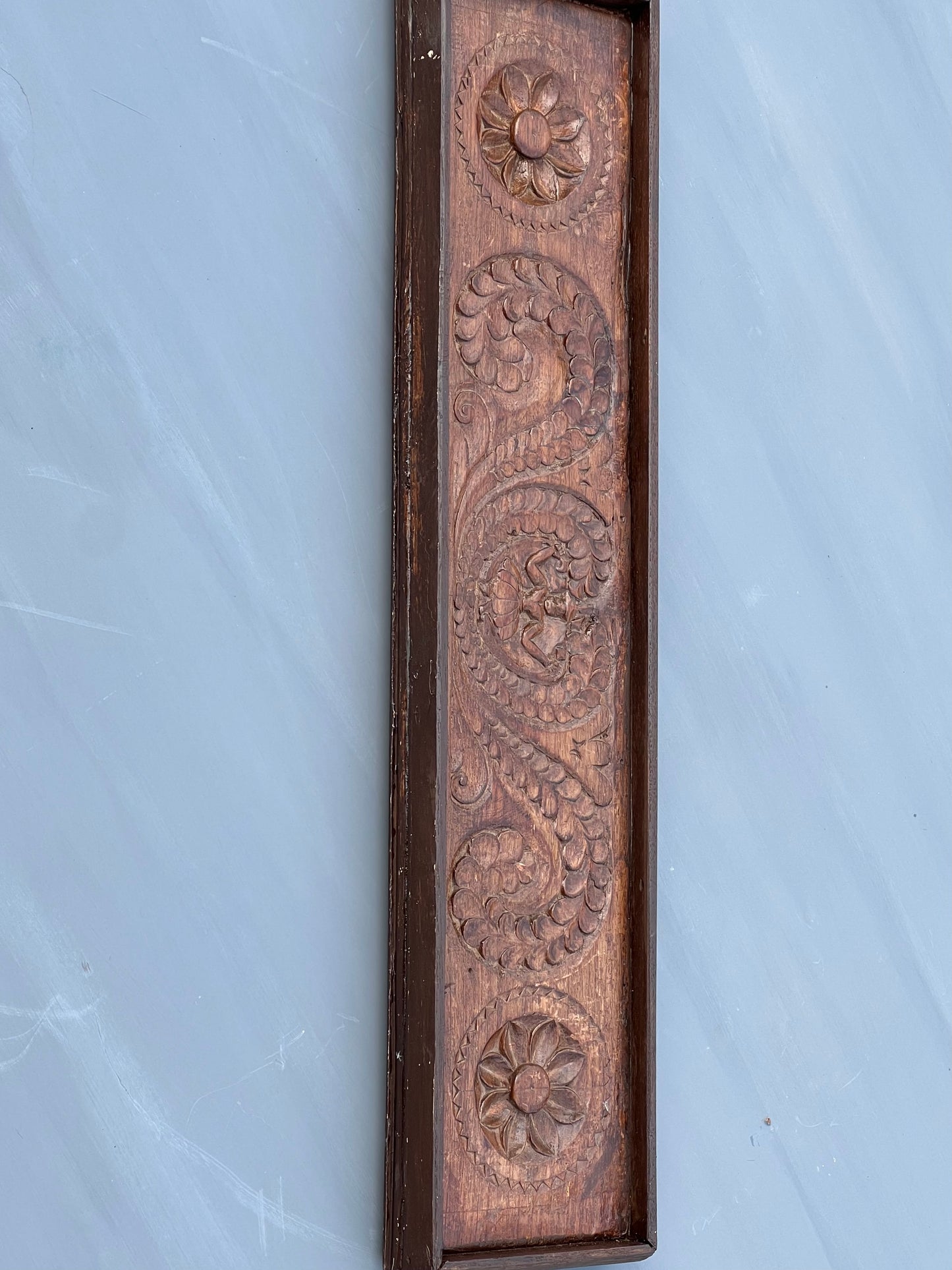 Old Hand Crafted Decorative Flower Panel