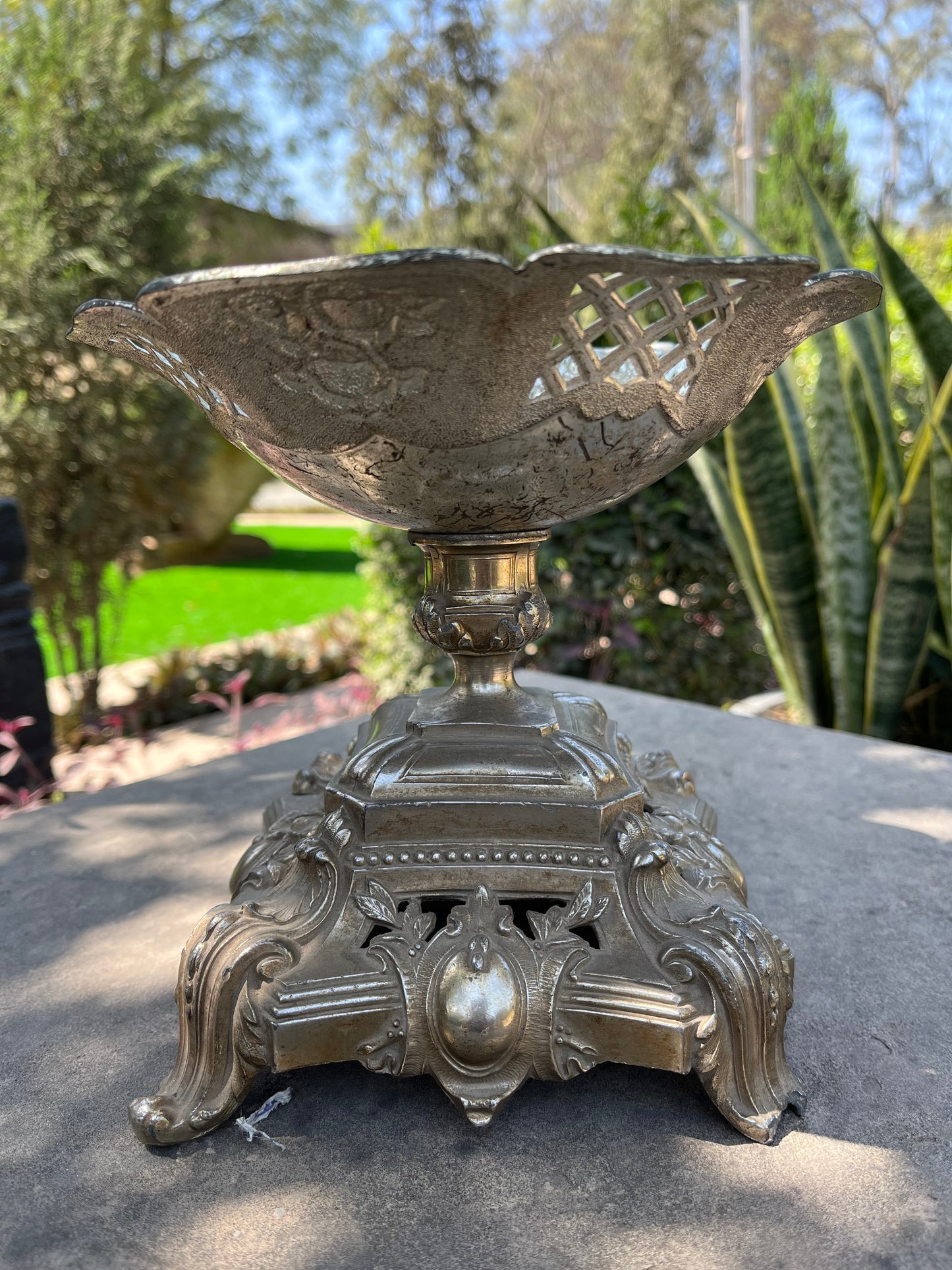 Vintage German Silver Flower Vase