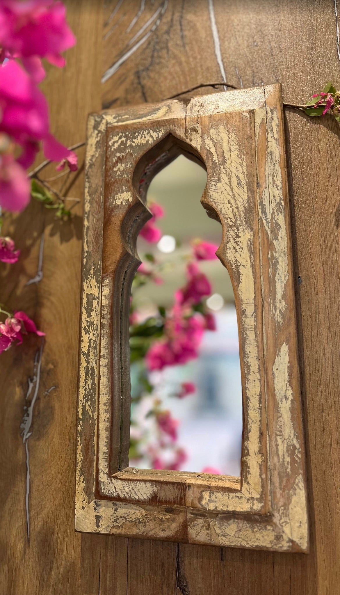 Wooden Old Arch mirror