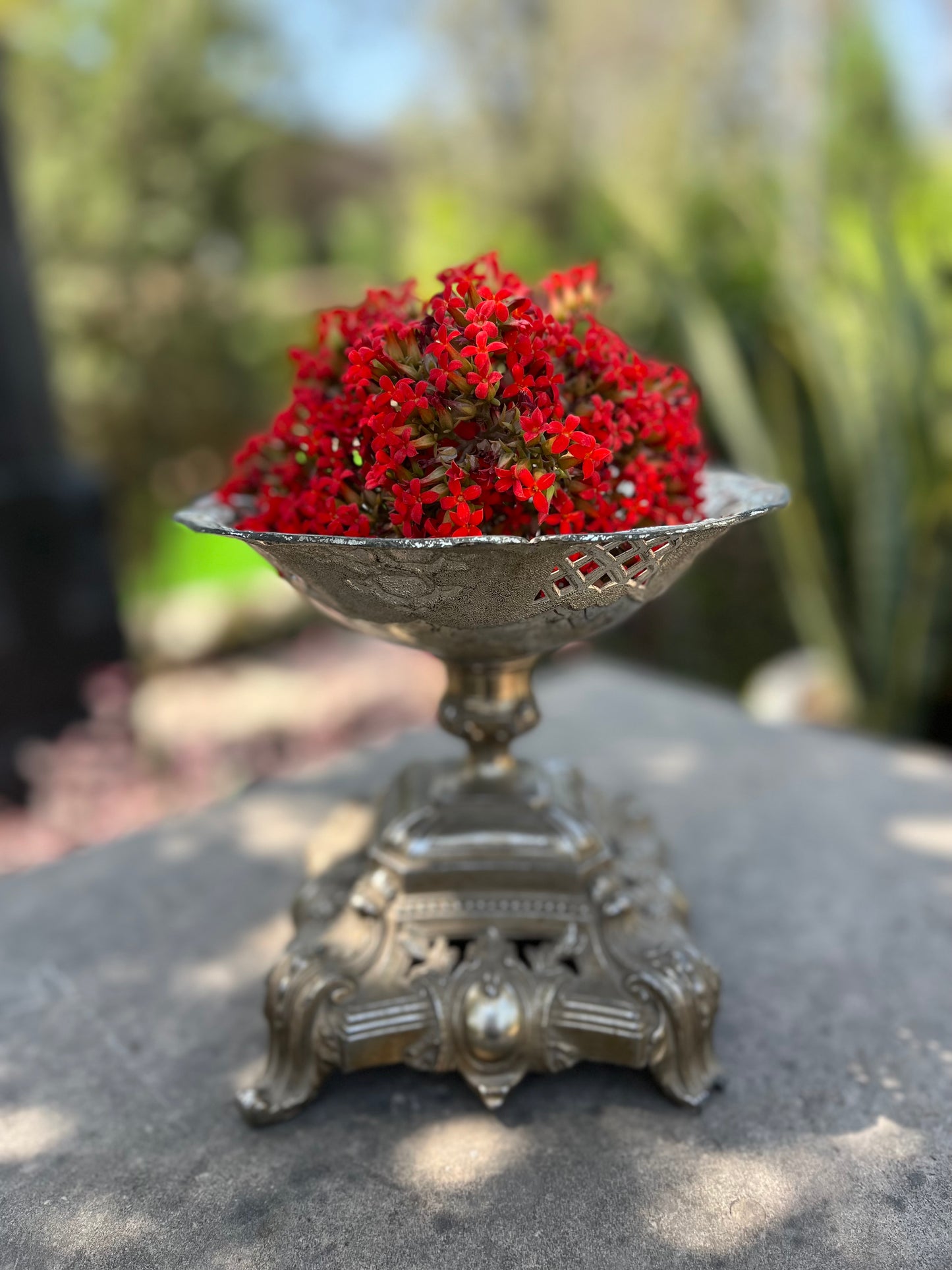 Vintage German Silver Flower Vase