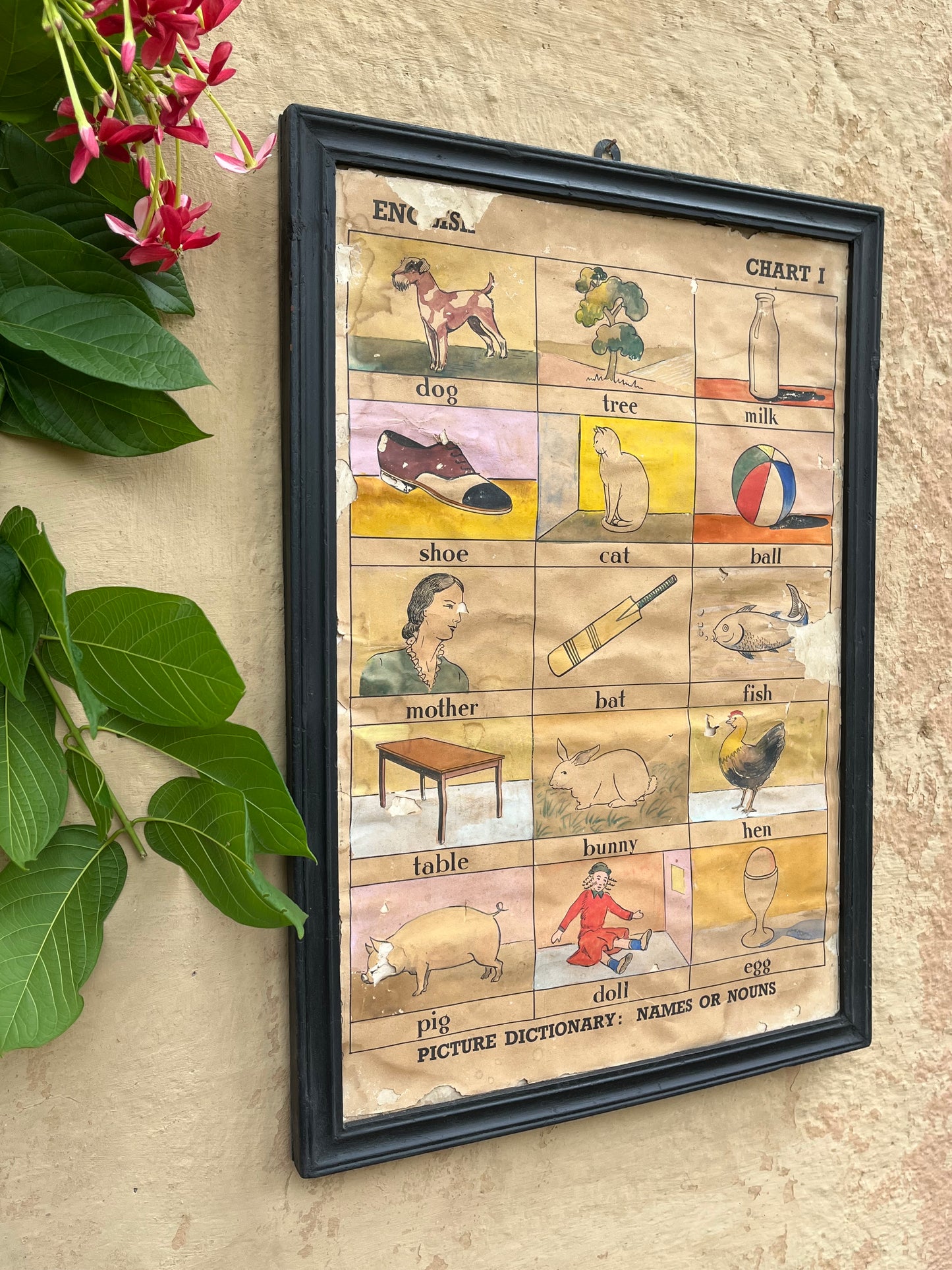 Old Alphabet Chart Frame