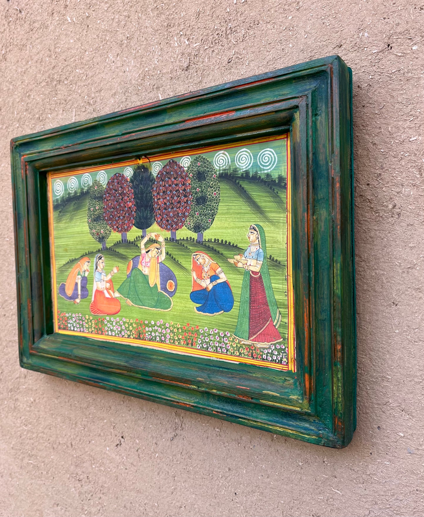 Vintage Wood Rangini Painting