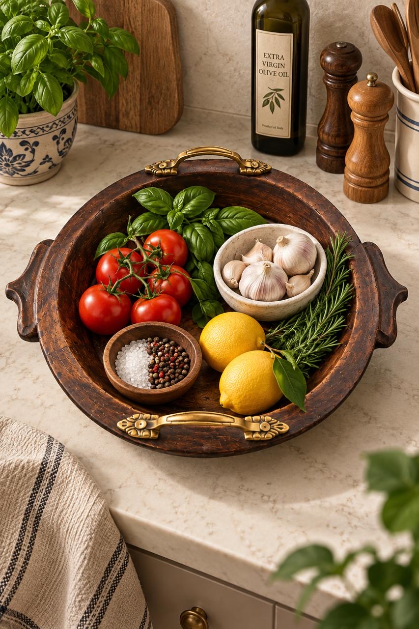 Vintage Round Serving Platter 