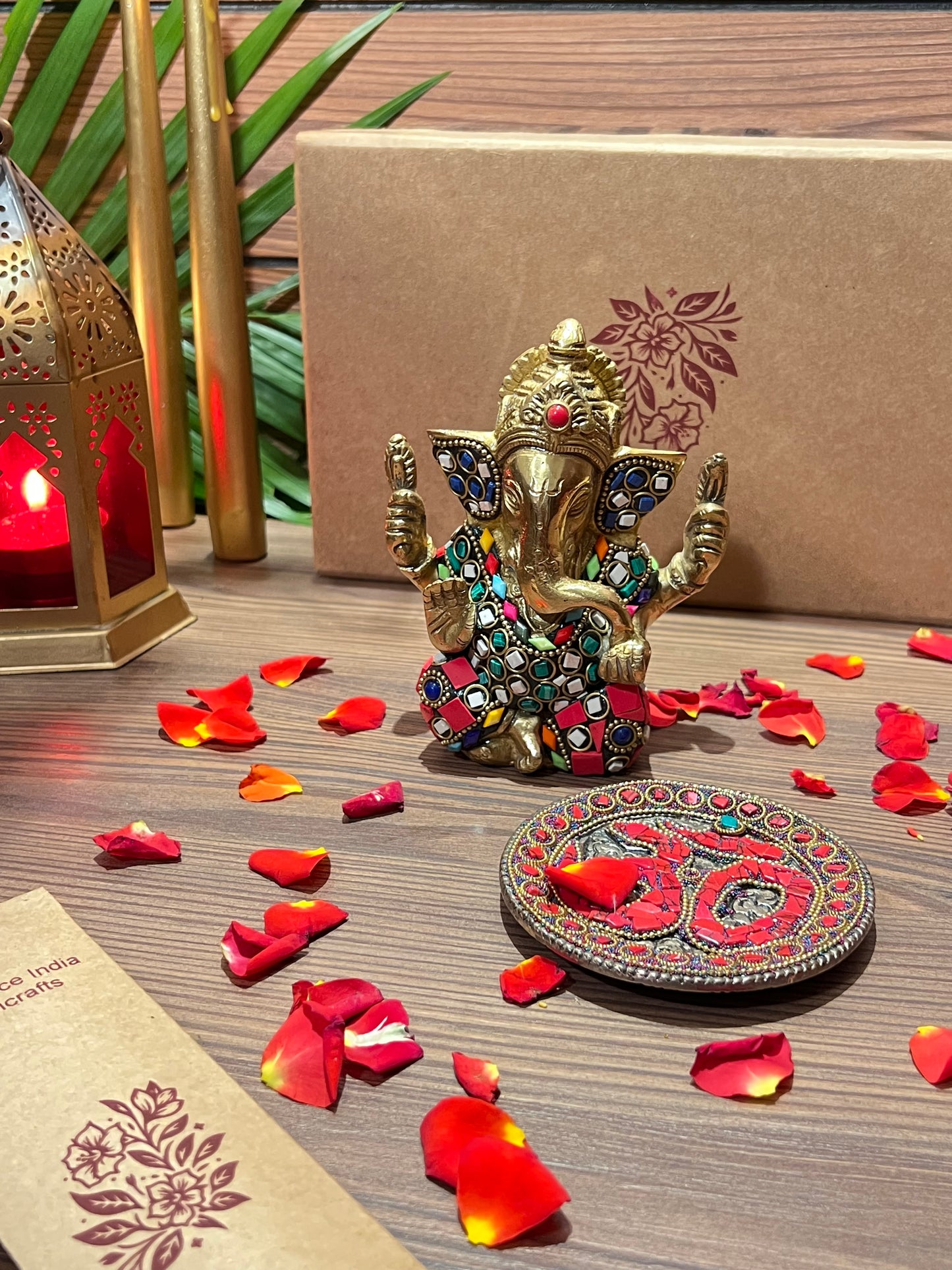 Brass Ganesh Om Incense Holder