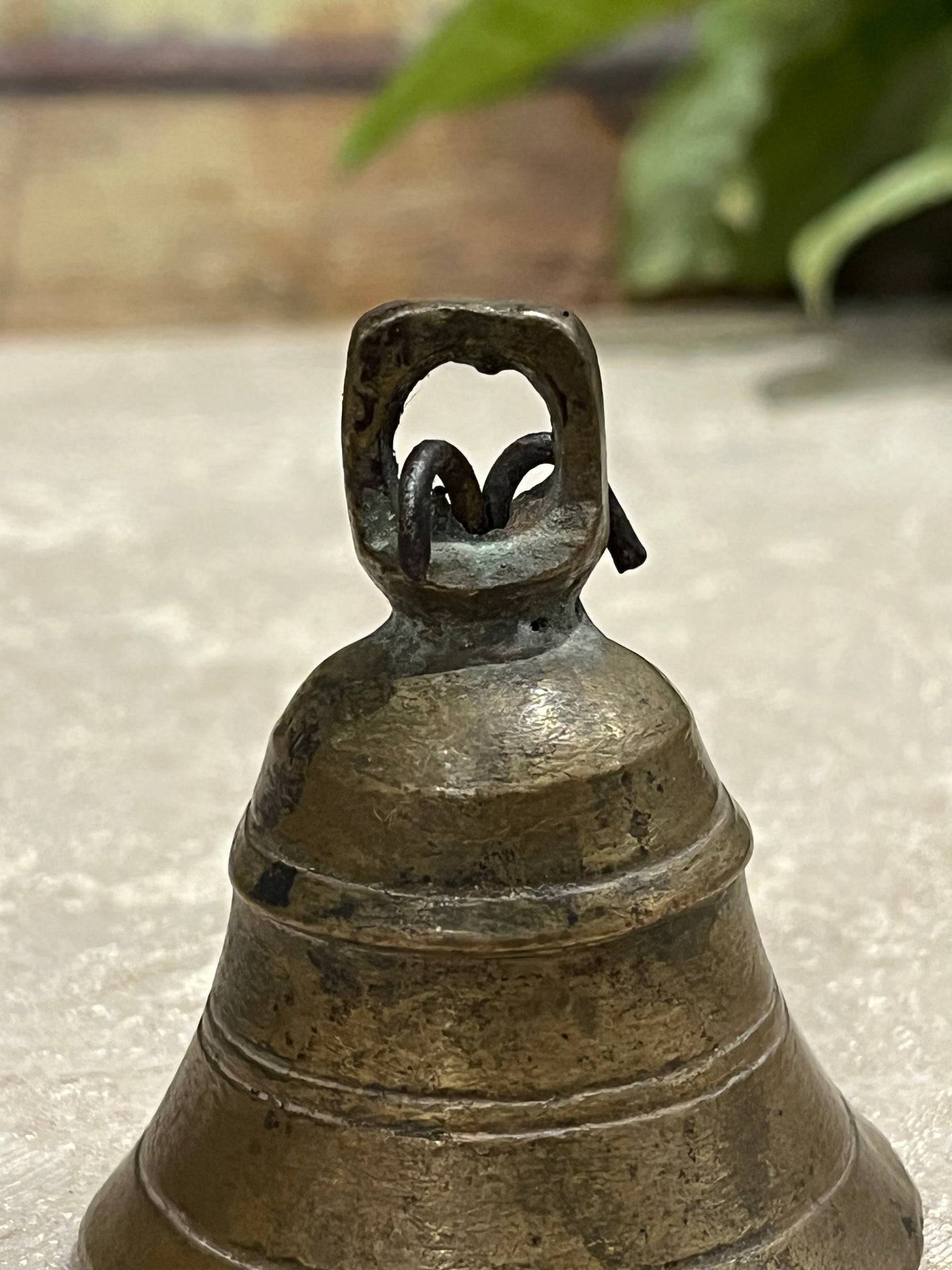 Old Brass Temple Bell