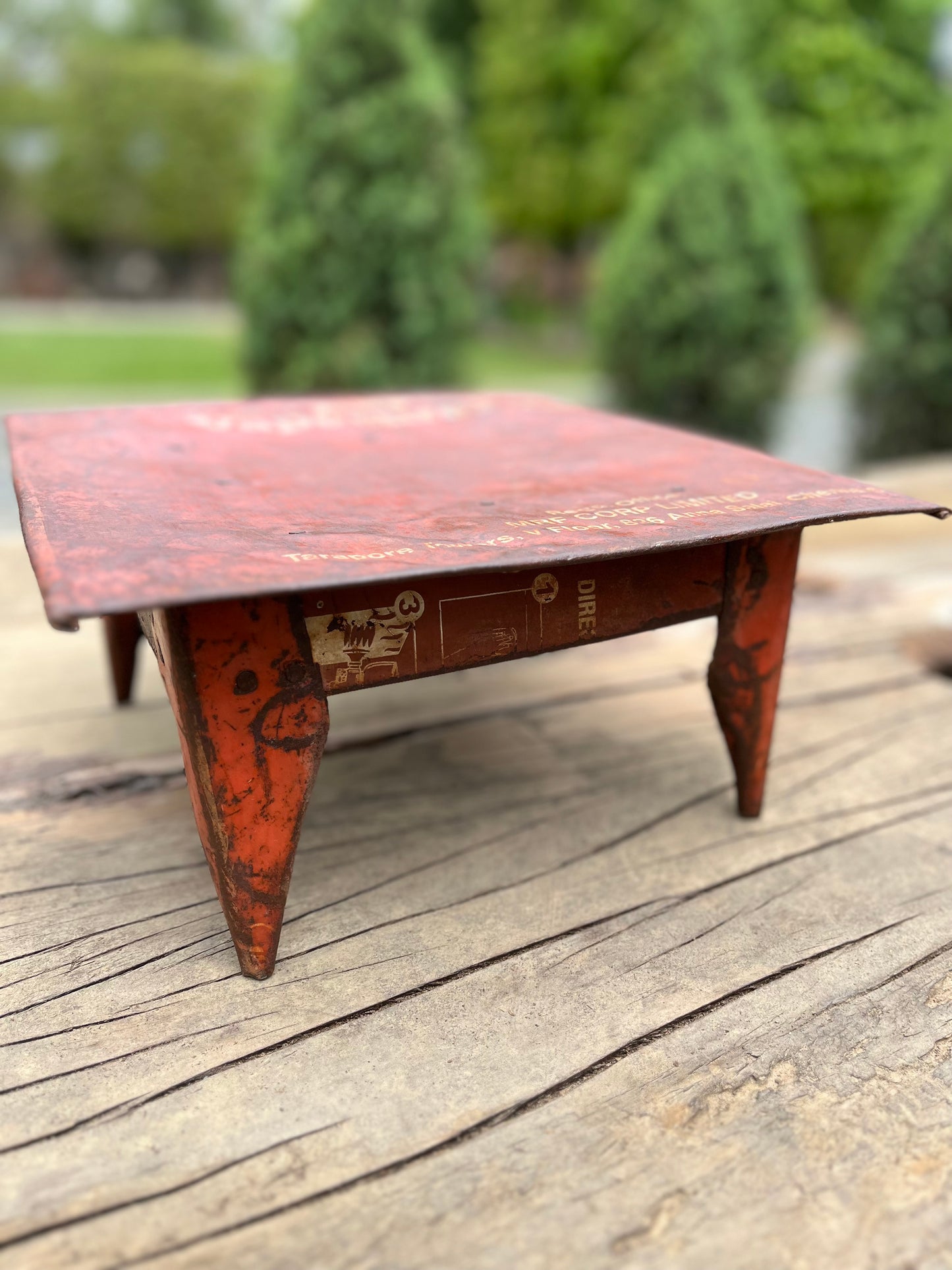 Vintage Iron Chowki Stool