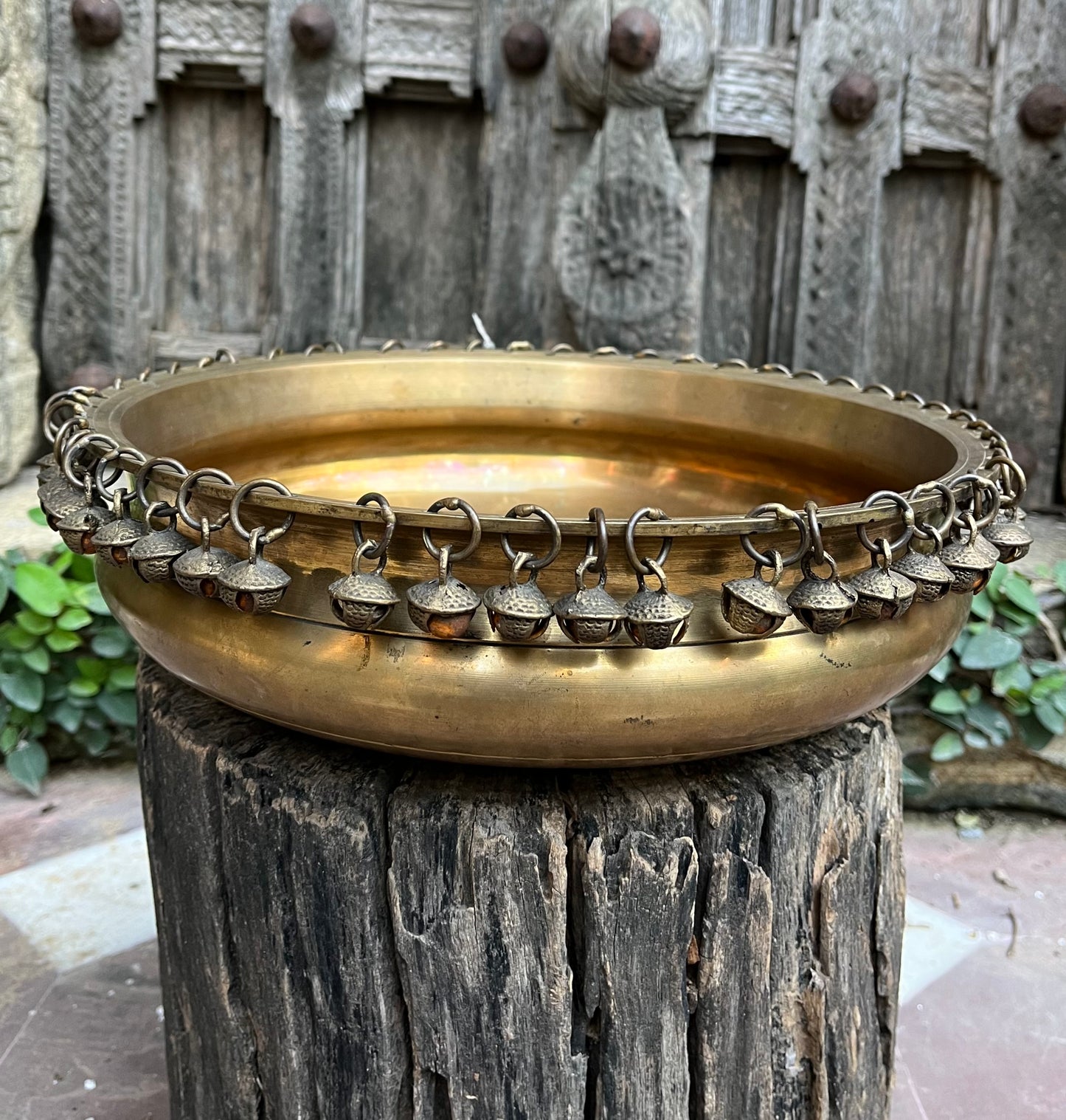 Pure Brass Ethnic Urli With Bells 12”