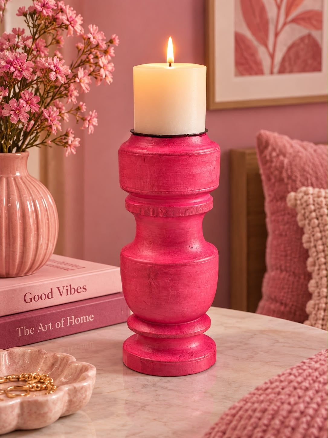 Wooden Candle Holder 