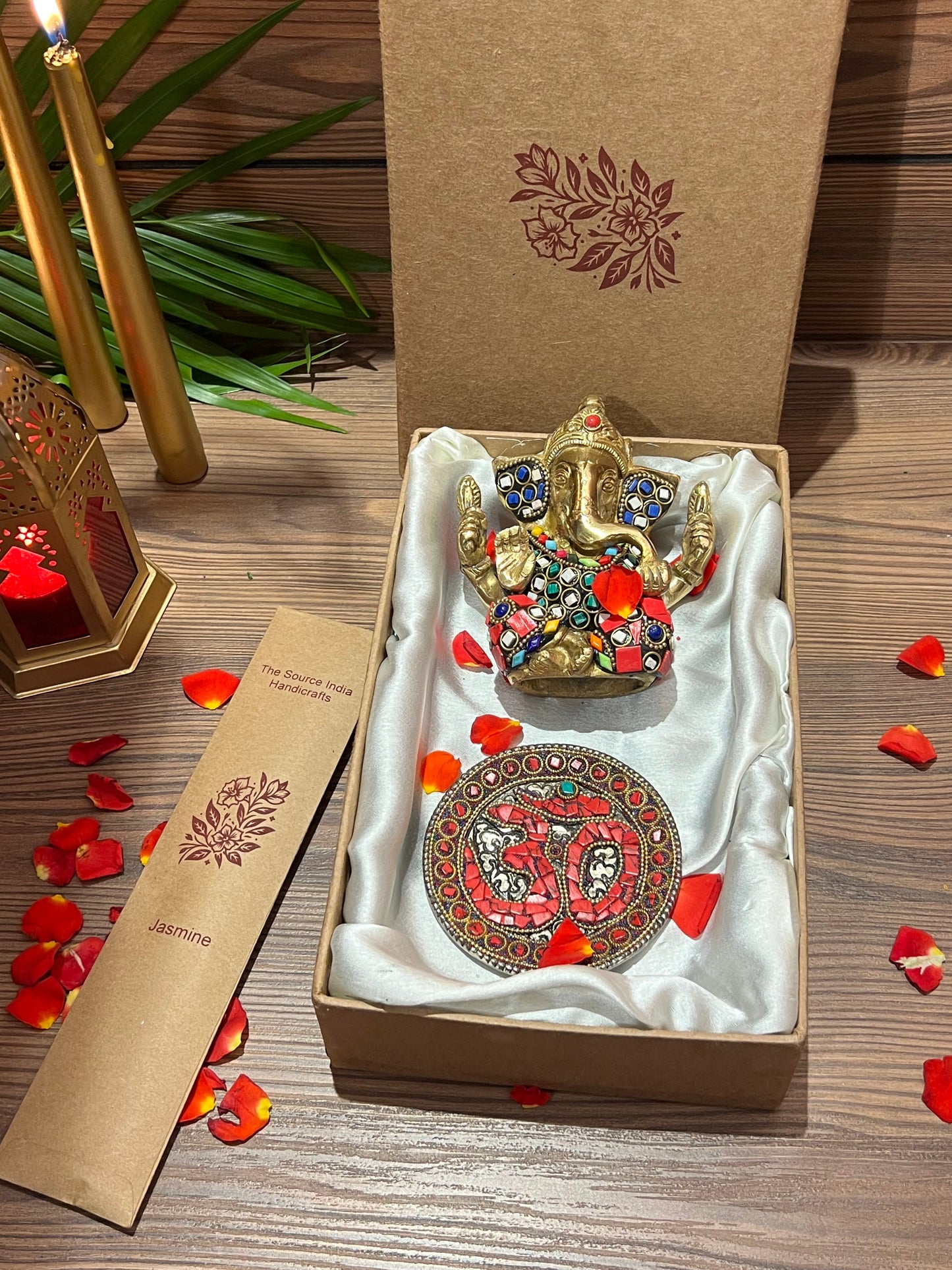 Brass Ganesh Om Incense Holder