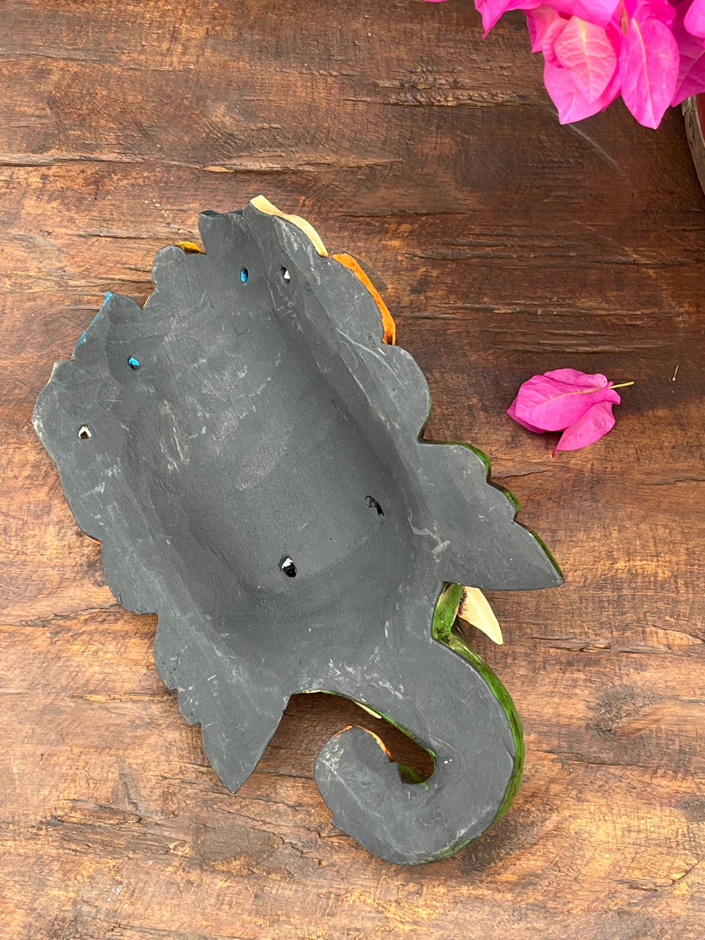 Wood Ganesha Face Mask